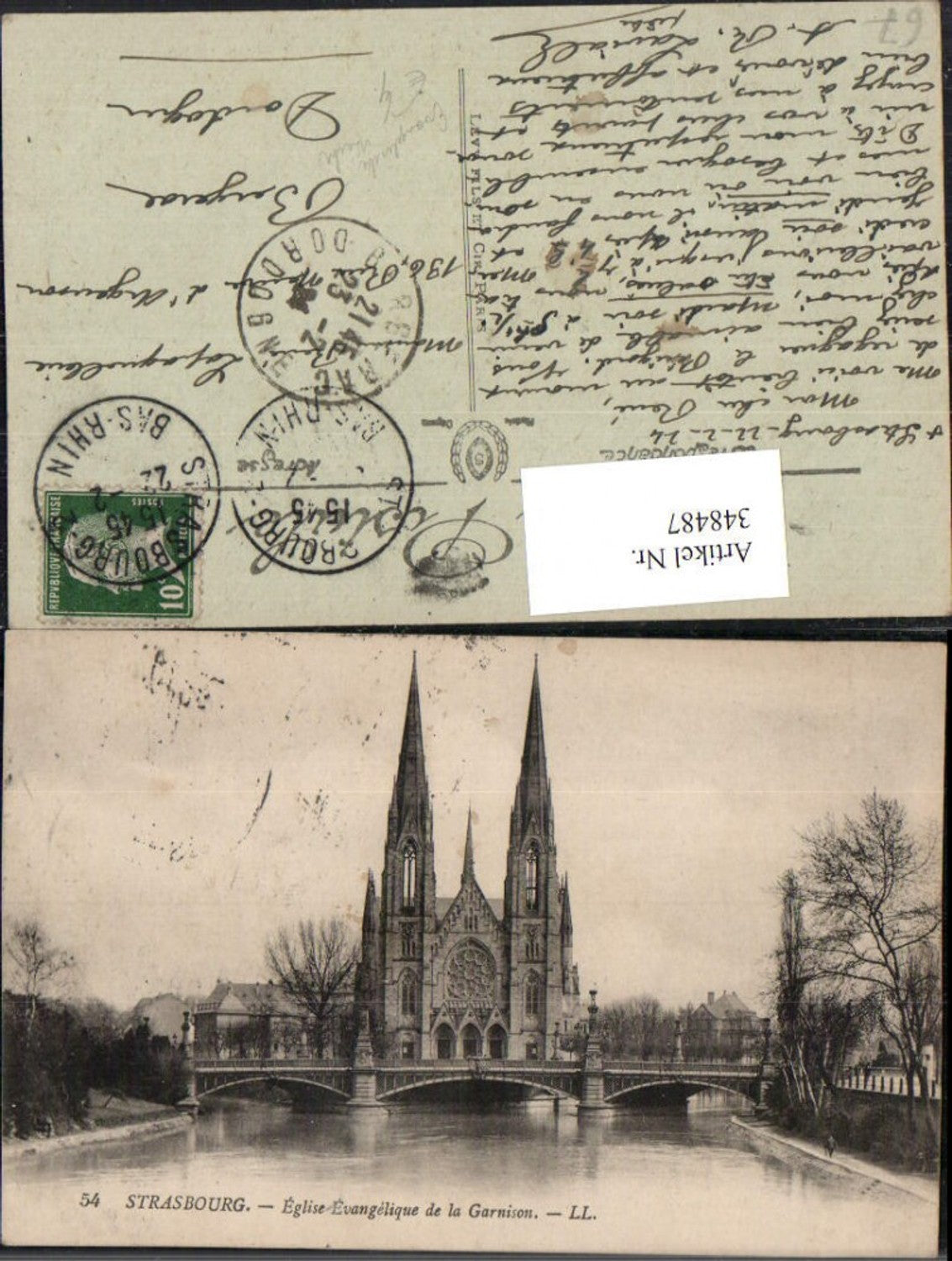 348487,Elsass Bas-Rhin Strasbourg Straßburg Eglise Evangelique de la Garnison Evangelische Kirche