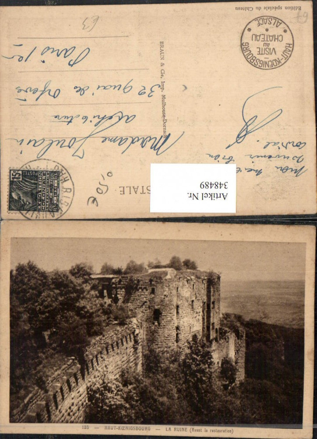 348489,Elsass Bas-Rhin Haut-Koenigsburg Burg b. Orschwiller La Ruine