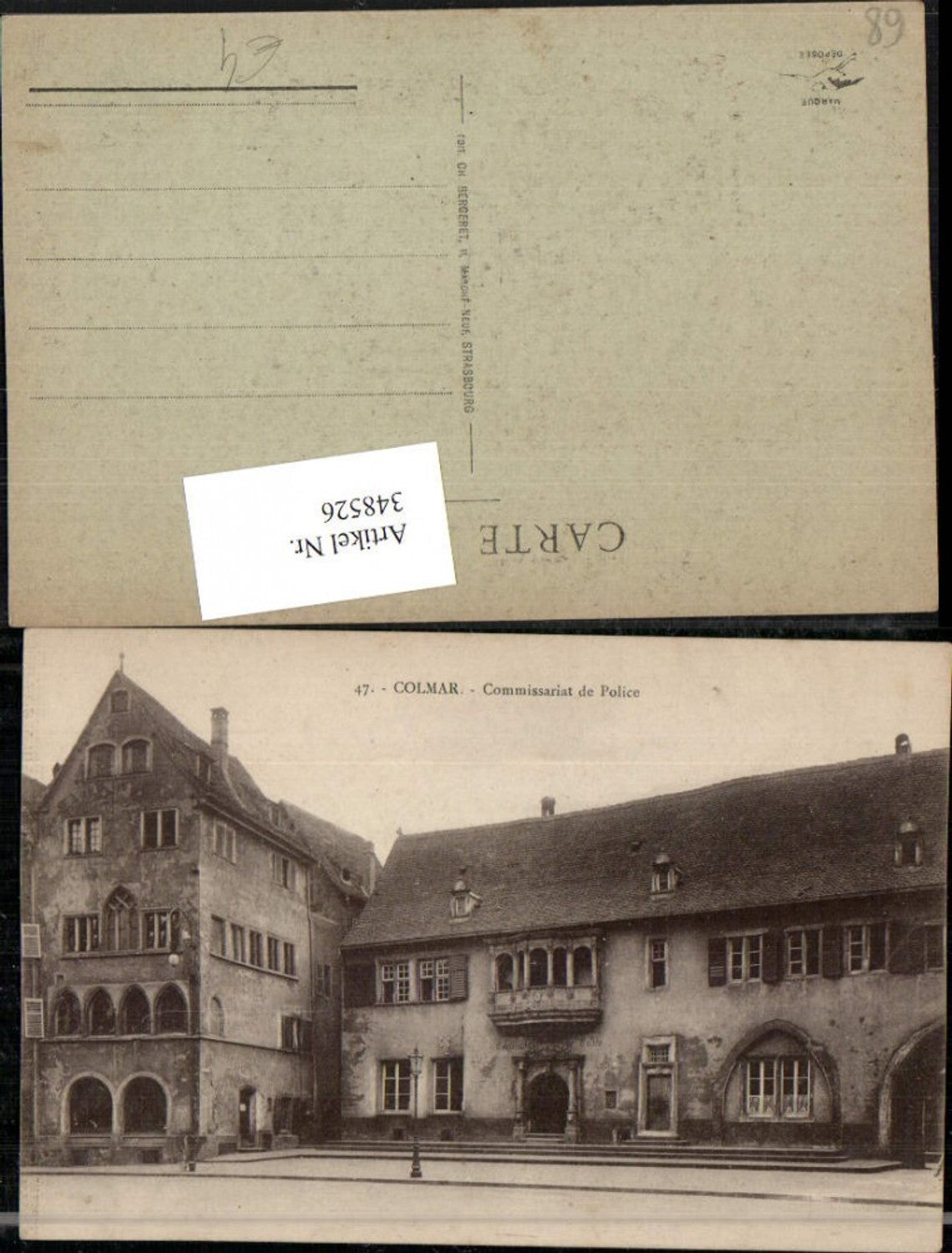 348526,Elsass Haut-Rhin Colmar Commissariat de Police Polizeistation