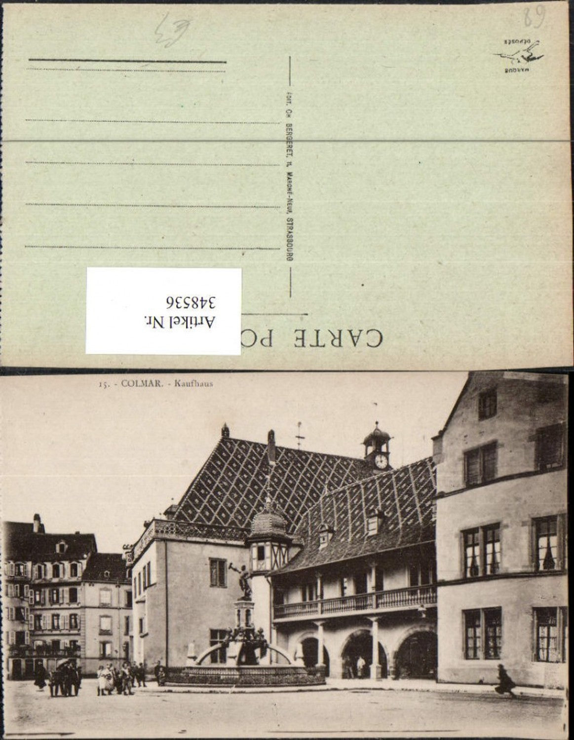 348536,Elsass Haut-Rhin Colmar Kaufhaus Brunnen