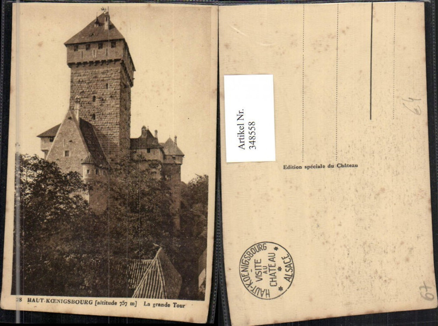 348558,Elsass Bas-Rhin Haut-Koenigsburg Burg b. Orschwiller La grande Tour Turm