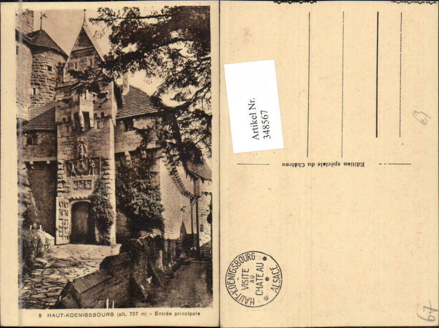 348567,Elsass Bas-Rhin Haut-Koenigsburg Burg b. Orschwiller Entree principale Eingang