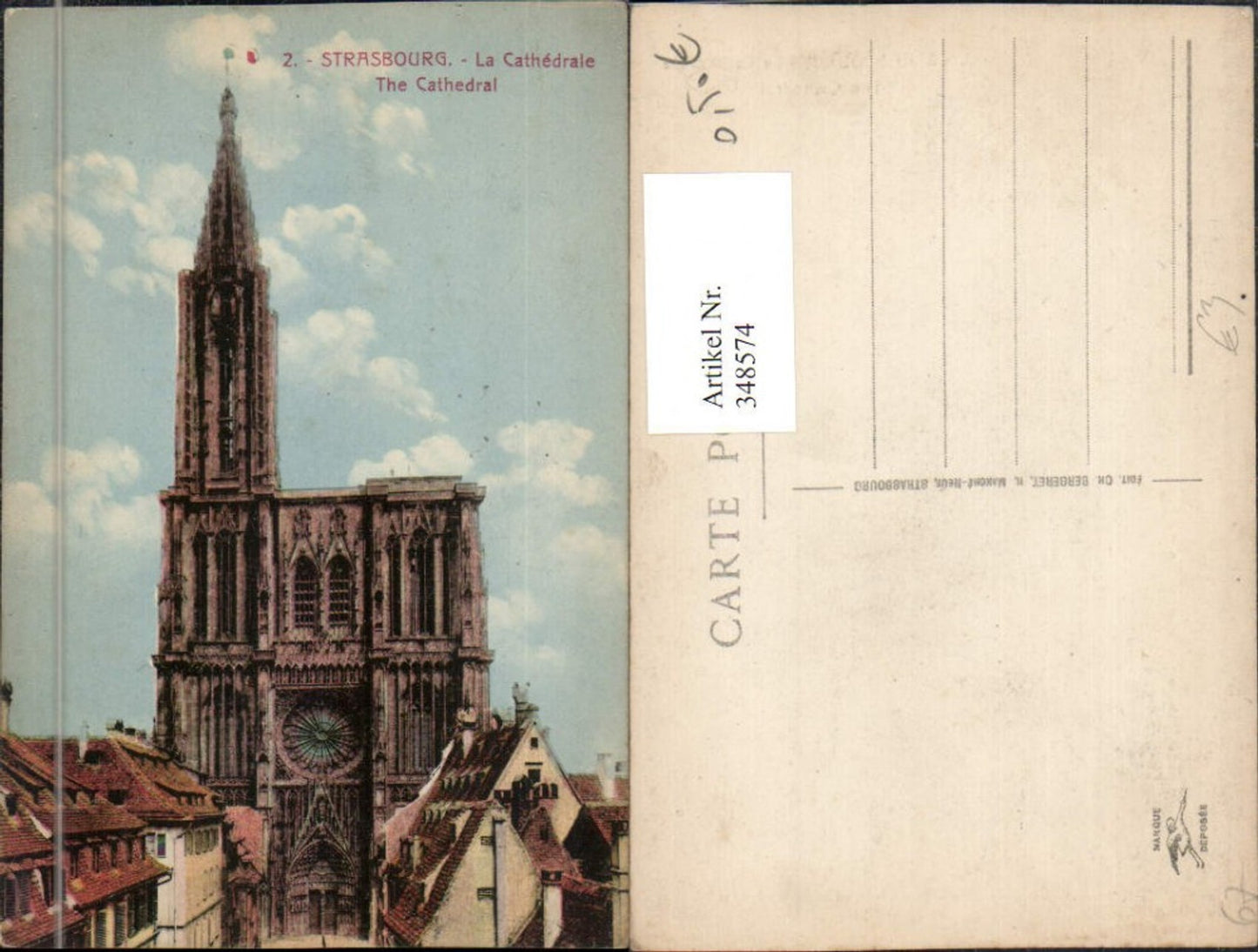 348574,Elsass Bas-Rhin Strasbourg Straßburg La Cathedrale Kirche