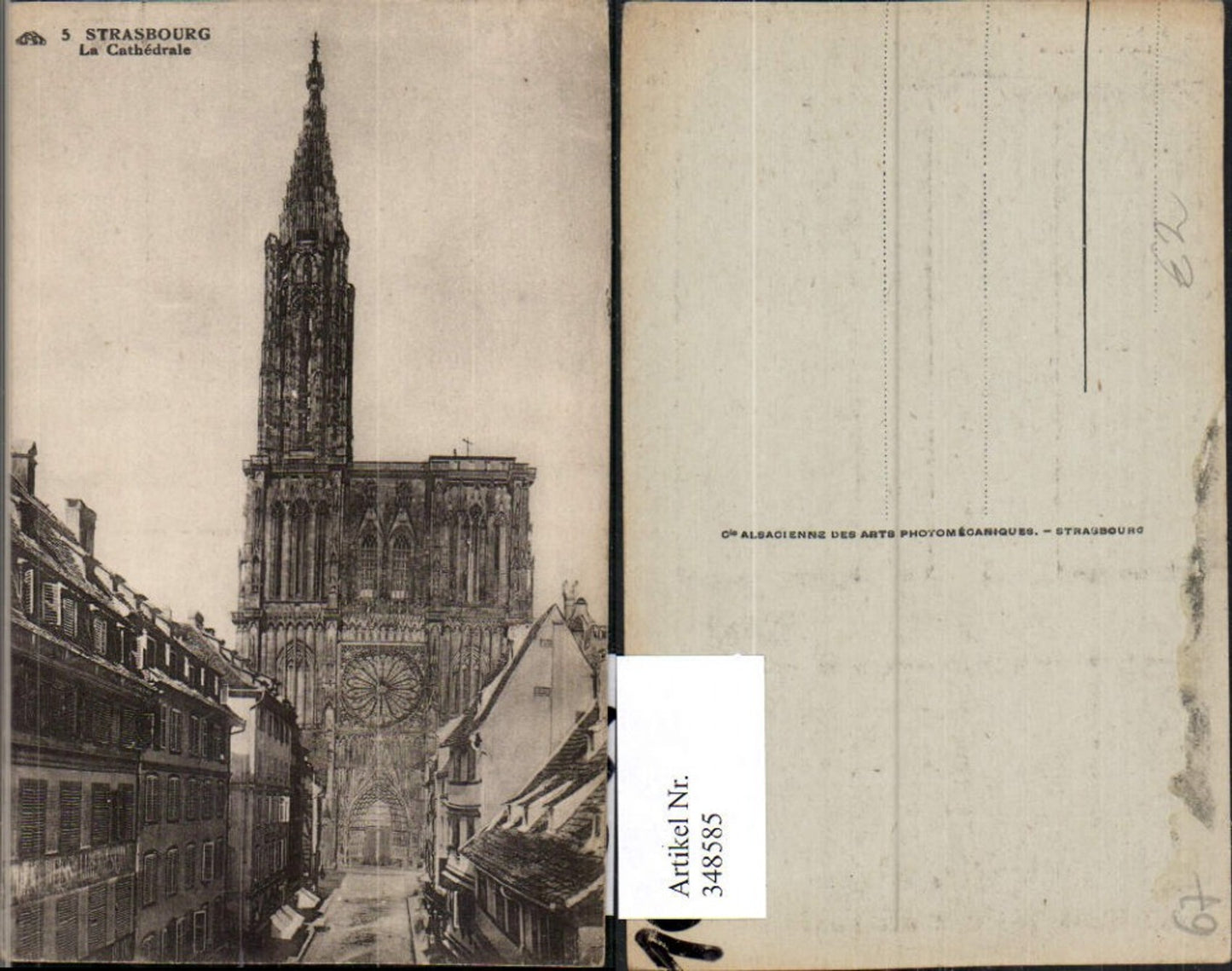 348585,Elsass Bas-Rhin Strasbourg Straßburg La Cathedrale Kirche