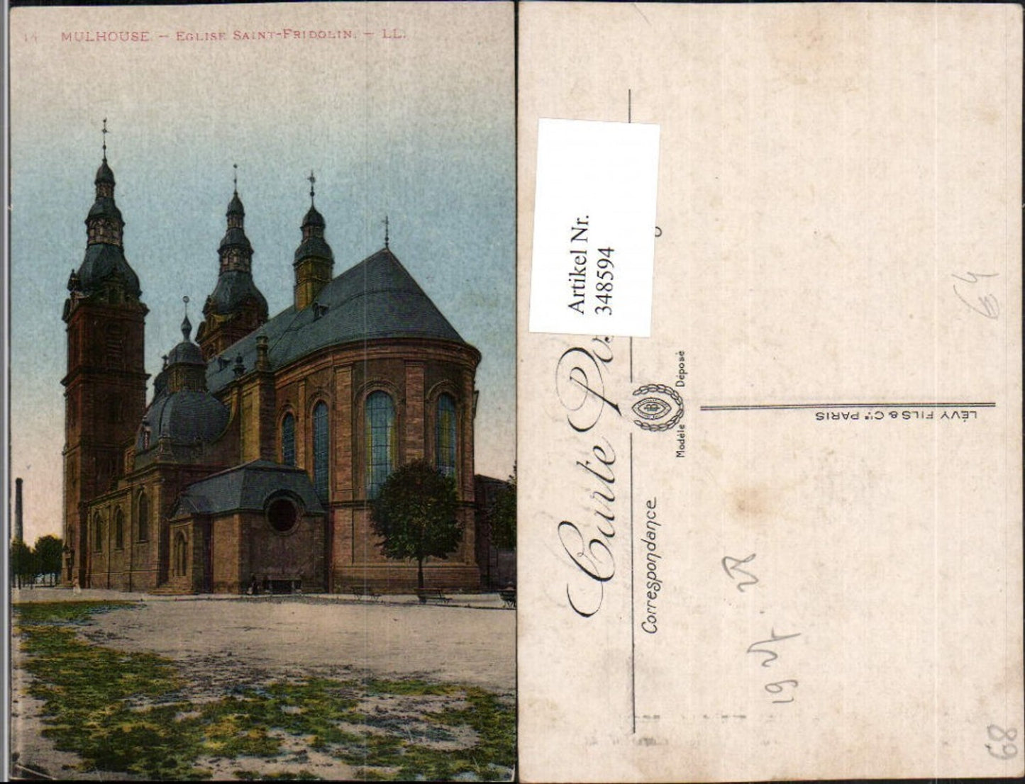348594,Elsass Haut-Rhin Mulhouse Eglise Saint-Fridolin Kirche