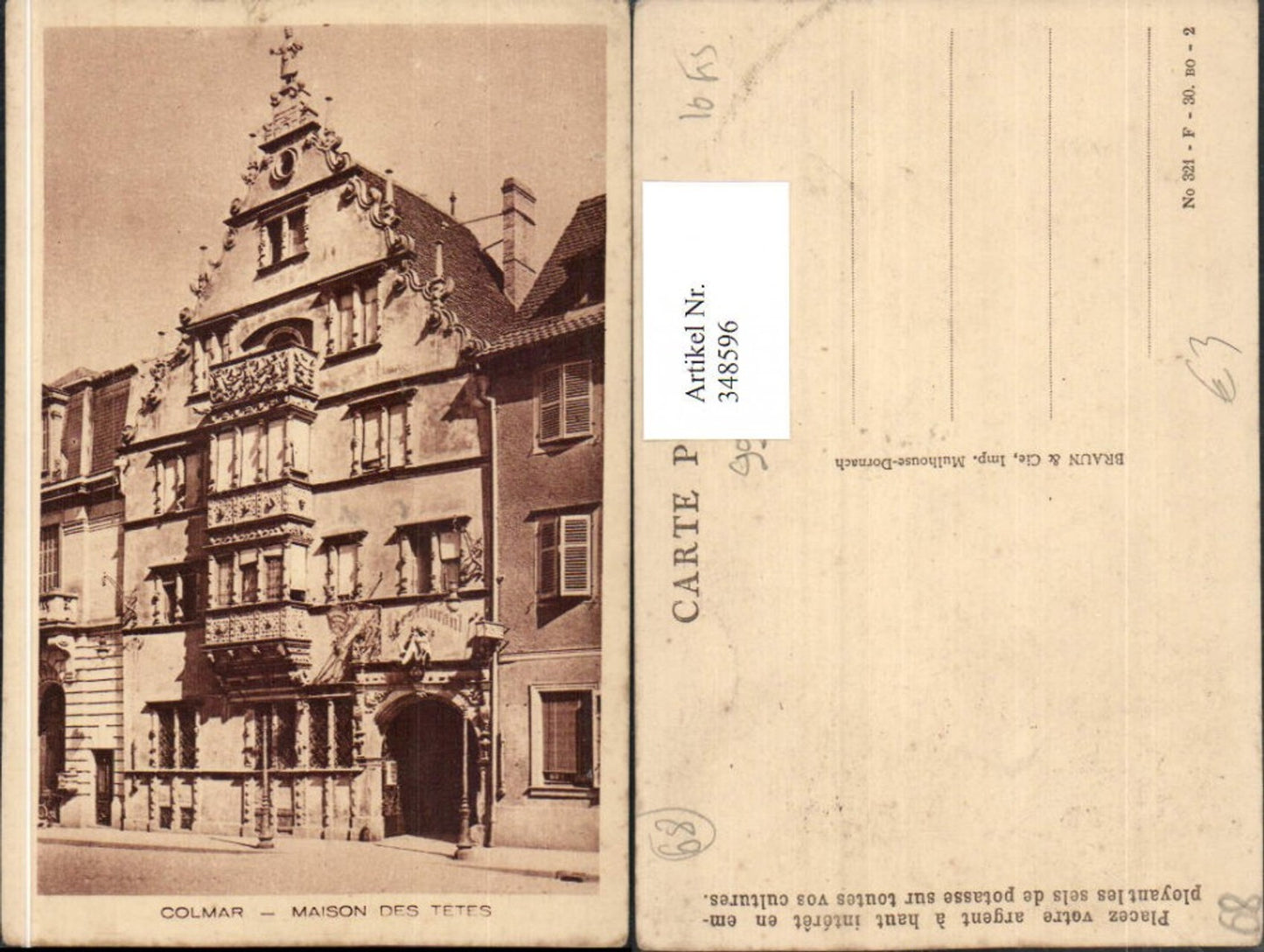 348596,Elsass Haut-Rhin Colmar Maison des Tetes Erker