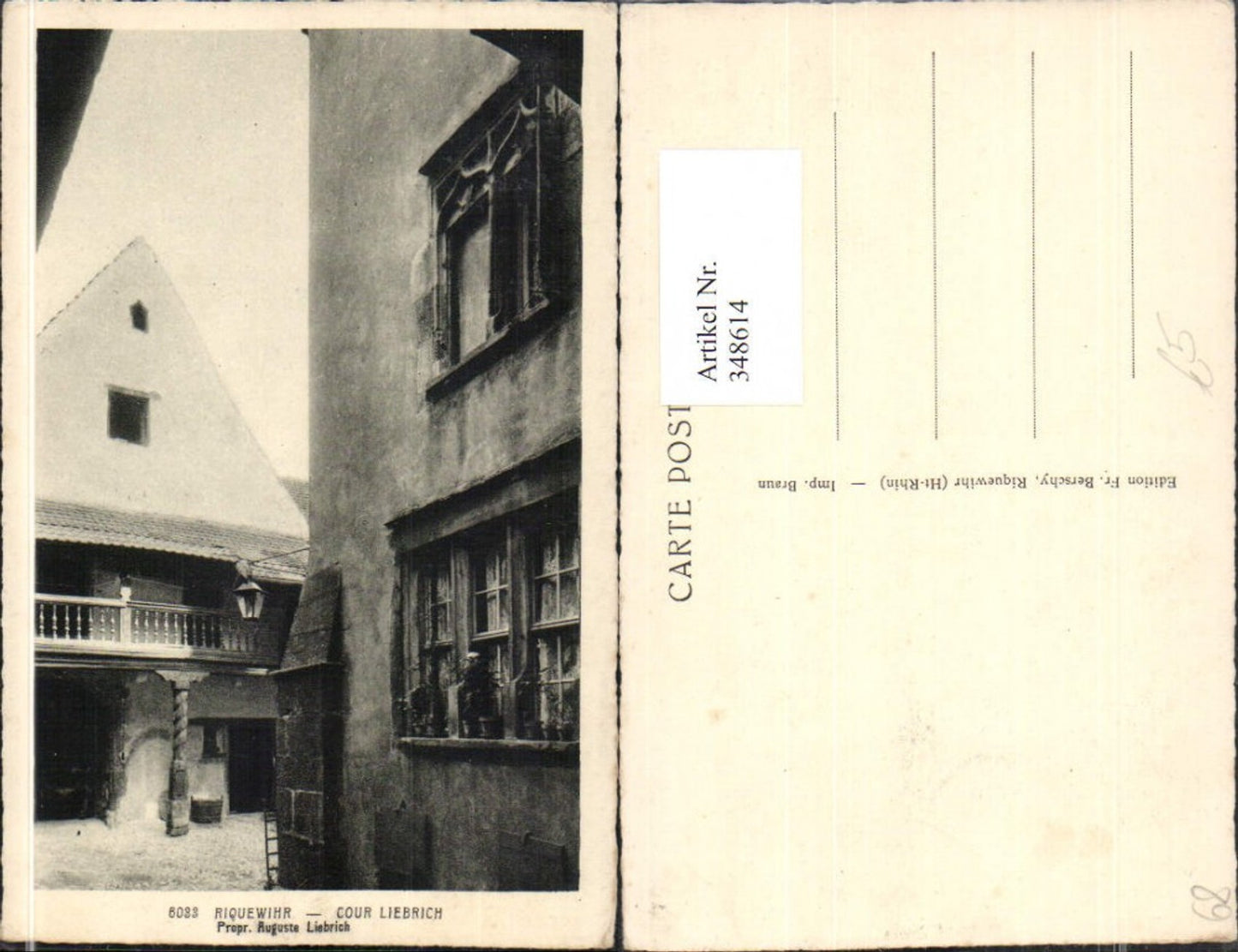 348614,Elsass Haut-Rhin Riquewihr Cour Liebrich Partie