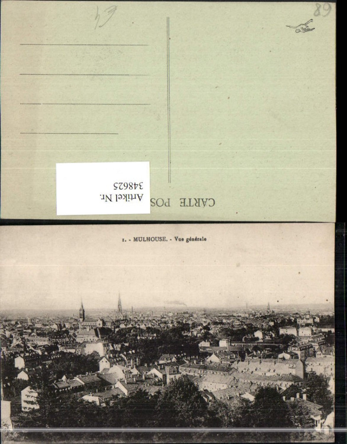 348625,Elsass Haut-Rhin Mulhouse Vue generale Totale