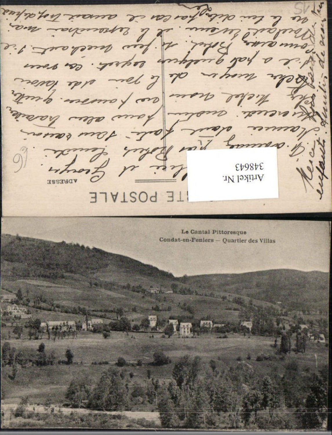 348643,Auvergne Cantal Condat-en-Feniers Quartier des Villas