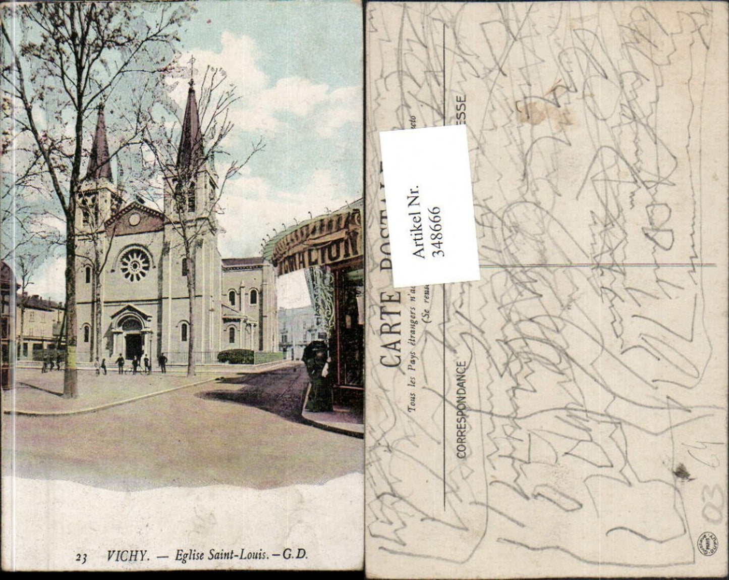 348666,Auvergne Allier Vichy Eglise Saint-Louis Kirche