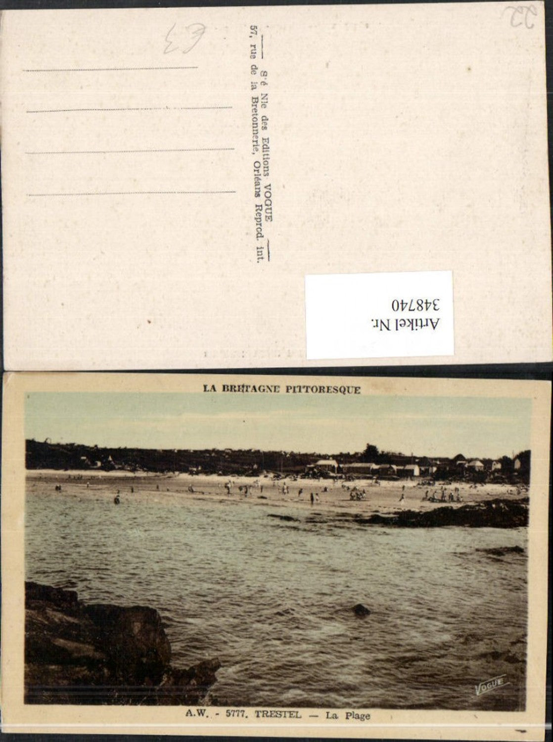 348740,Bretagne Cote-Amor Trestel La Plage Strand