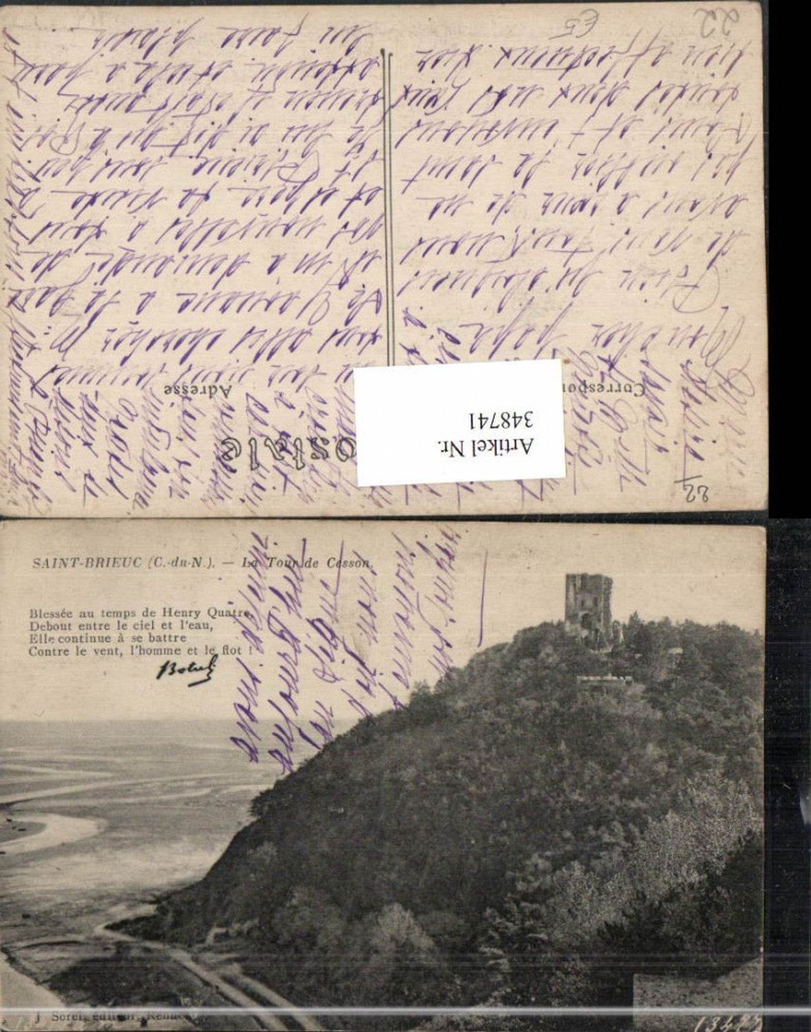 348741,Bretagne Cote-Amor Saint-Brieuc La Tour de Cesson Turm
