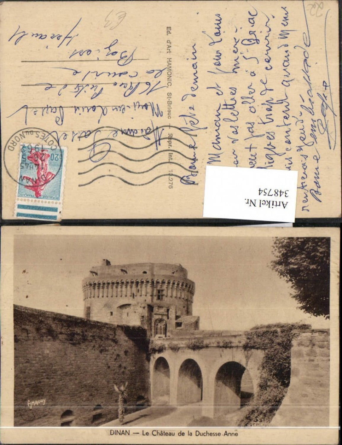 348754,Bretagne Cote-Amor Dinan Le Chateau de la Duchesse Anne Schloss
