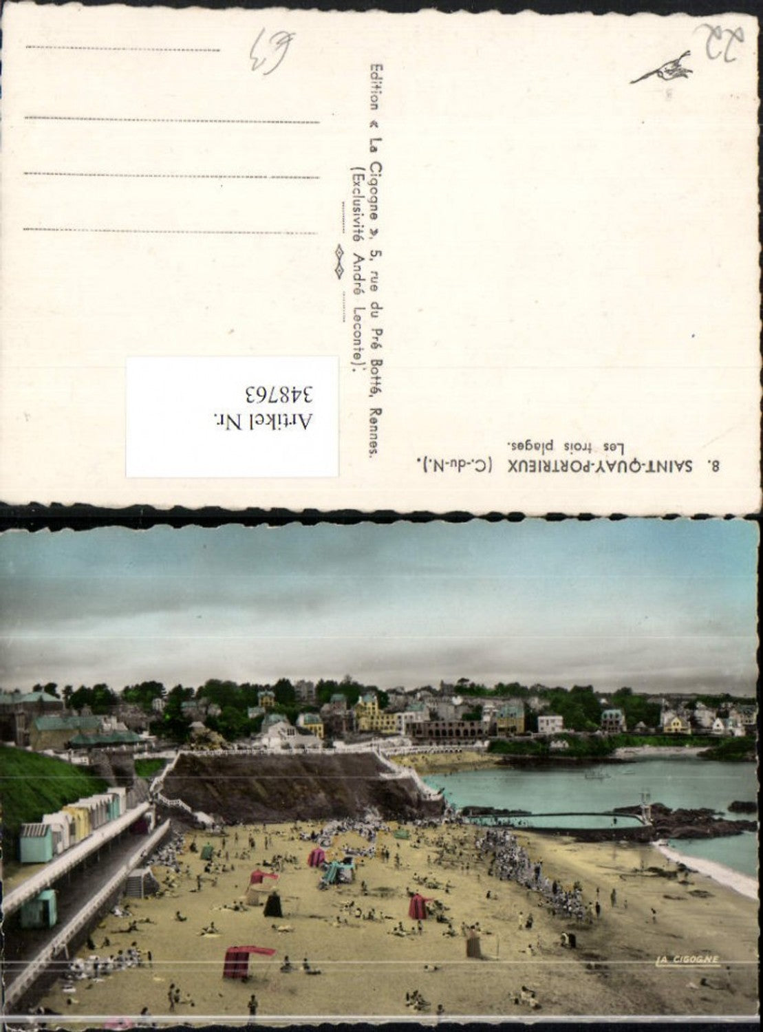 348763,Bretagne Cote-Amor Saint-Quay-Portrieux Les trois plages Strand