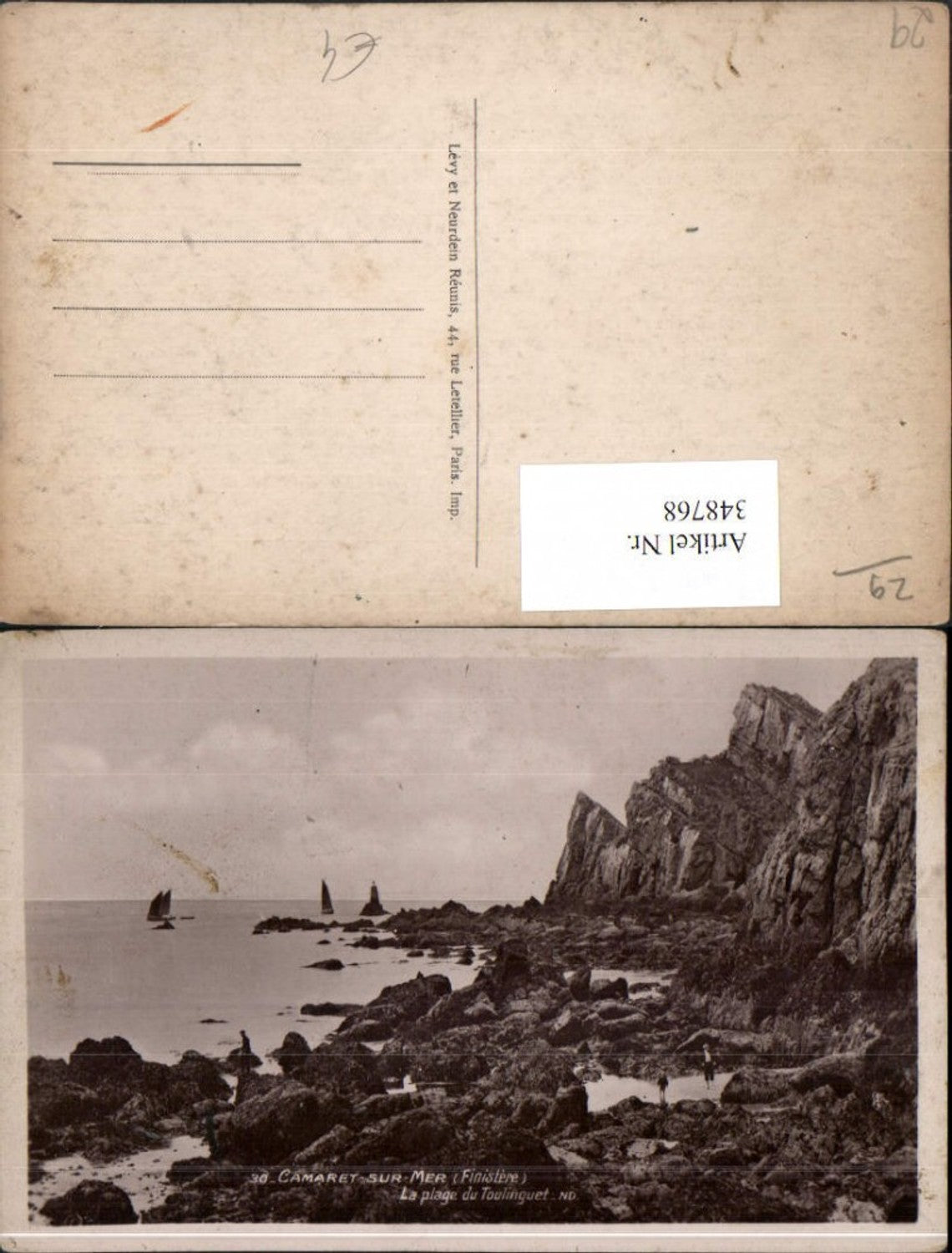 348768,Bretagne Finistere Camaret-sur-Mer La plage du Toulinguet Küste