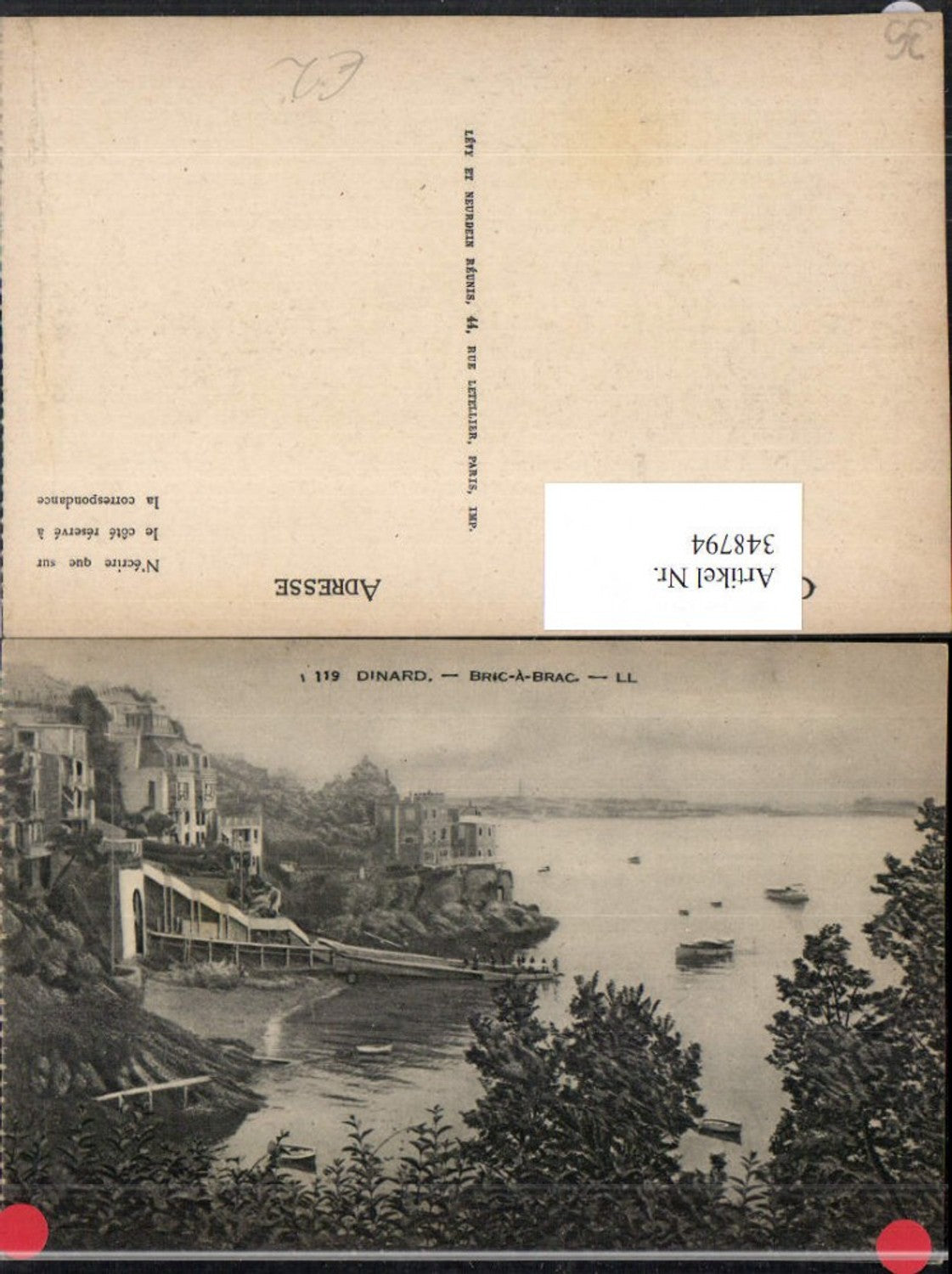 348794,Bretagne Ille-et-Vilaine Dinard Bric-a-Brac Küste