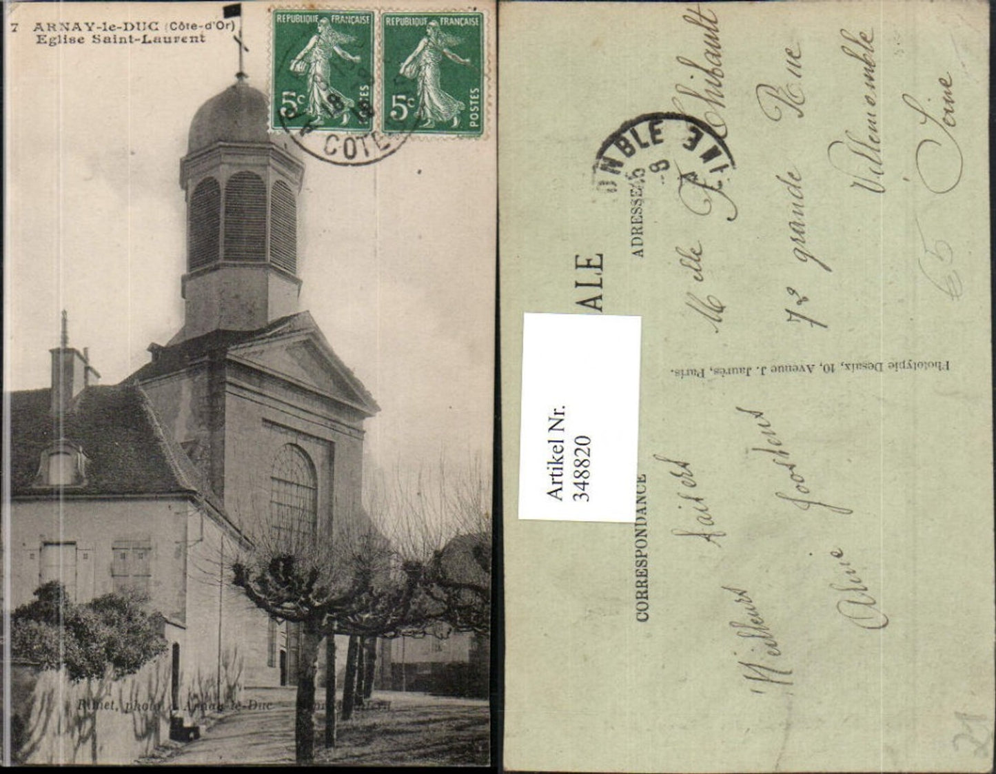 348820,Burgund Cote-Or Arnay-le-Duc Eglise Saint-Laurent Kirche