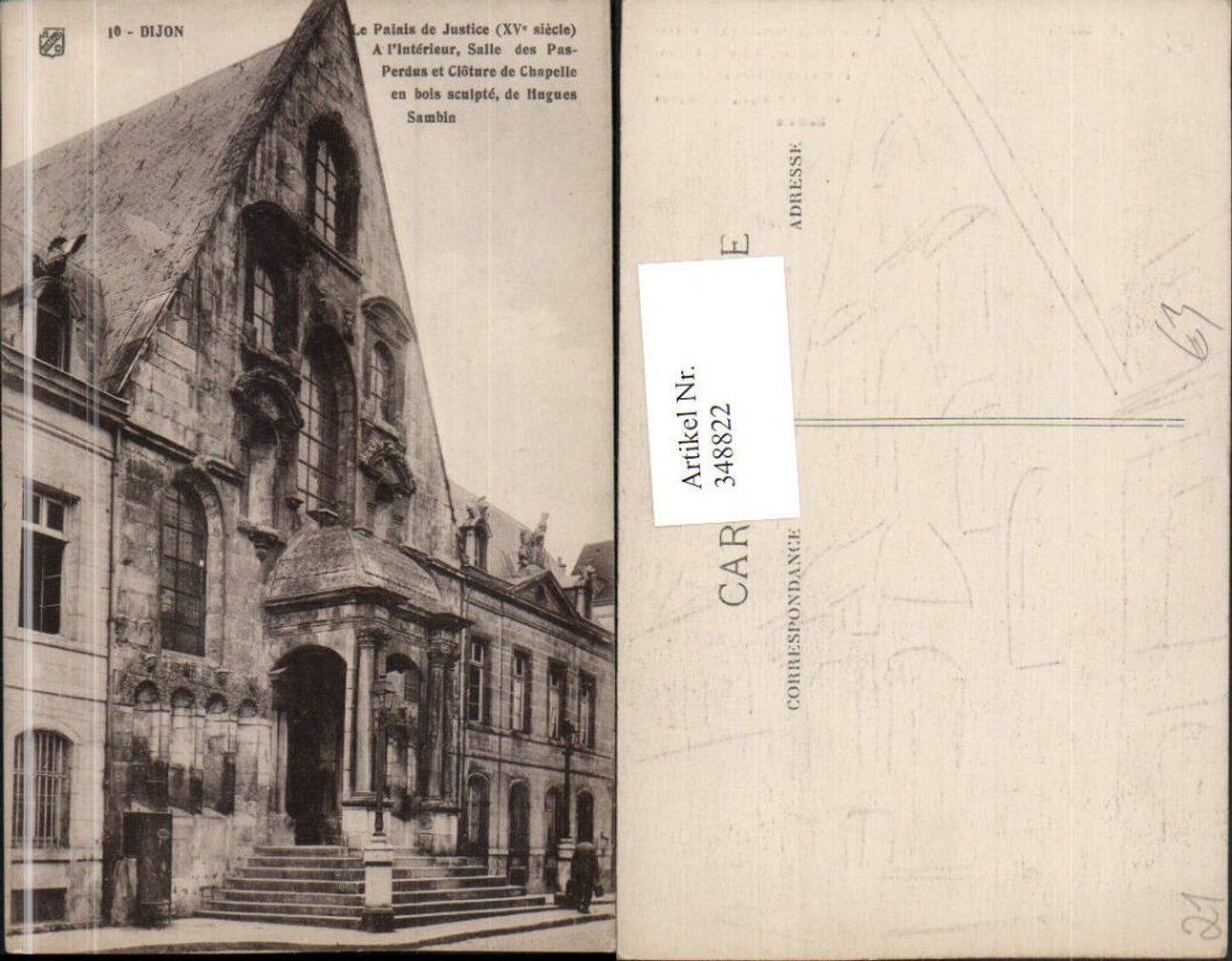 348822,Burgund Cote-Or Dijon Le Palais de Justice Justizpalast