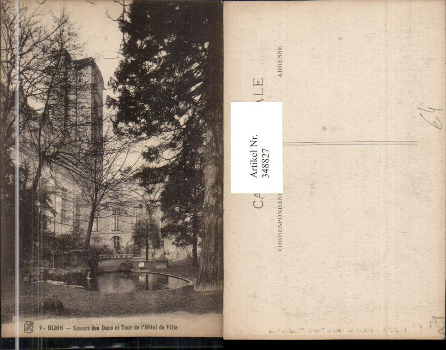348827,Burgund Cote-Or Dijon Square des Ducs et Tour de Hotel de Ville Rathausturm