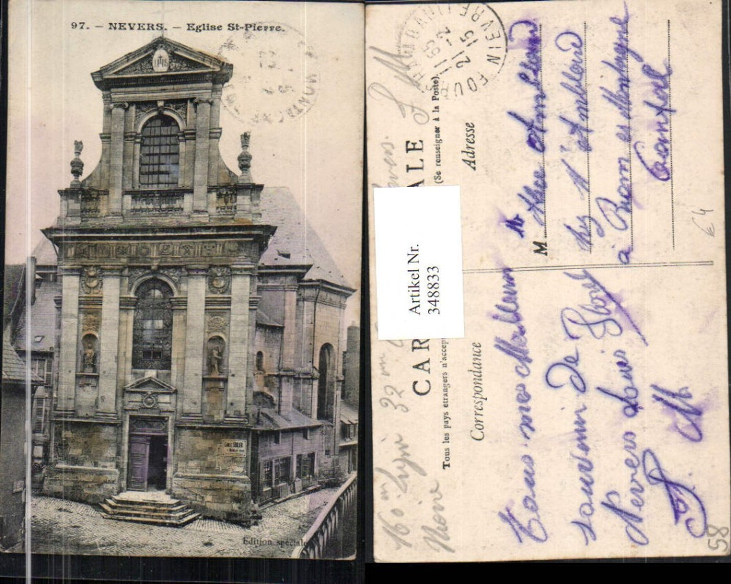 348833,Burgund Nievre Nevers Eglise St-Pierre Kirche
