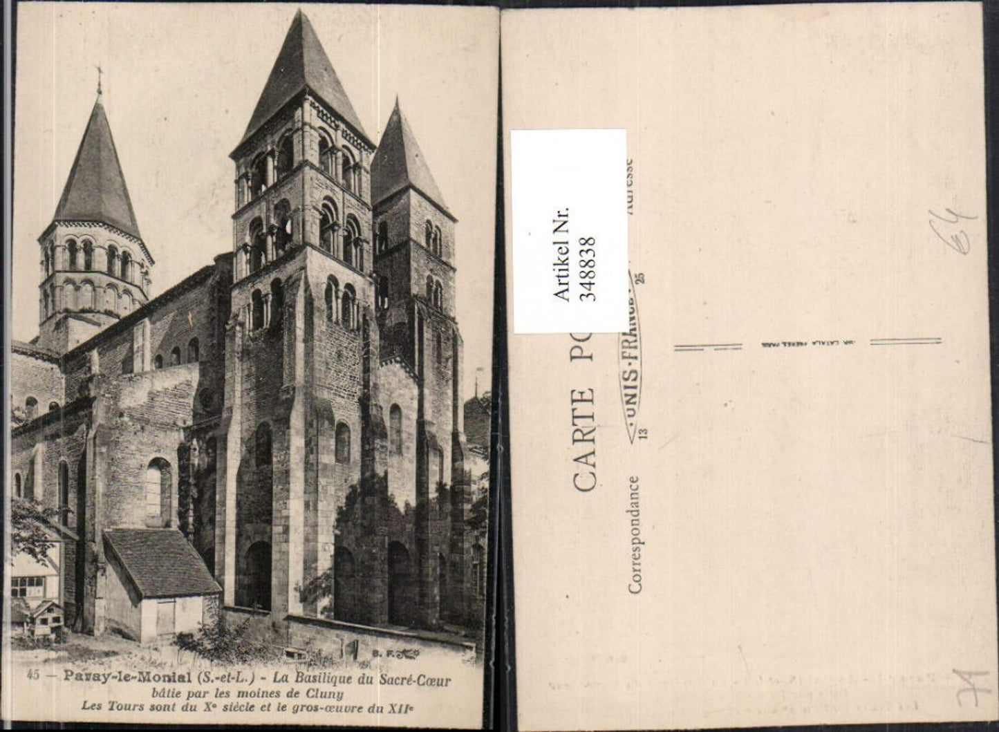 348838,Burgund Saone-et-Loire Paray-le-Monial La Basilique du Sacre-Coeur Kirche
