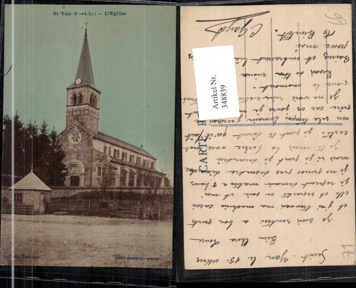 348839,Burgund Saone-et-Loire St-Yan L'Eglise Kirche