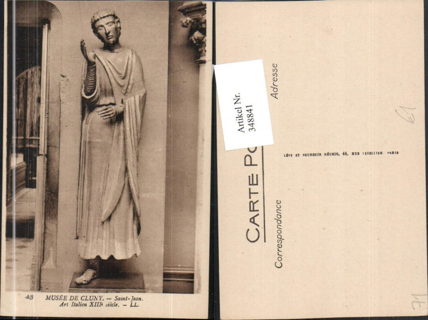 348841,Burgund Saone-et-Loire Musee de Cluny Saint-Jean Museum Statue