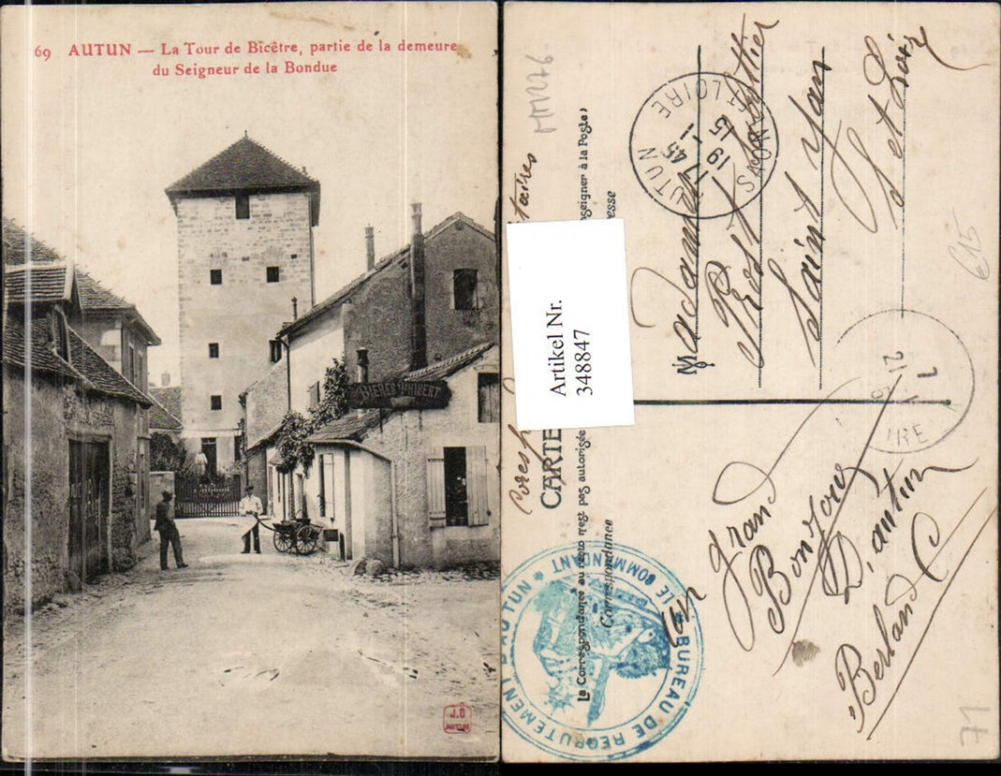 348847,Burgund Saone-et-Loire Autun La Tour de Bicetre partie de la demeure du Seigneur de la Bondue
