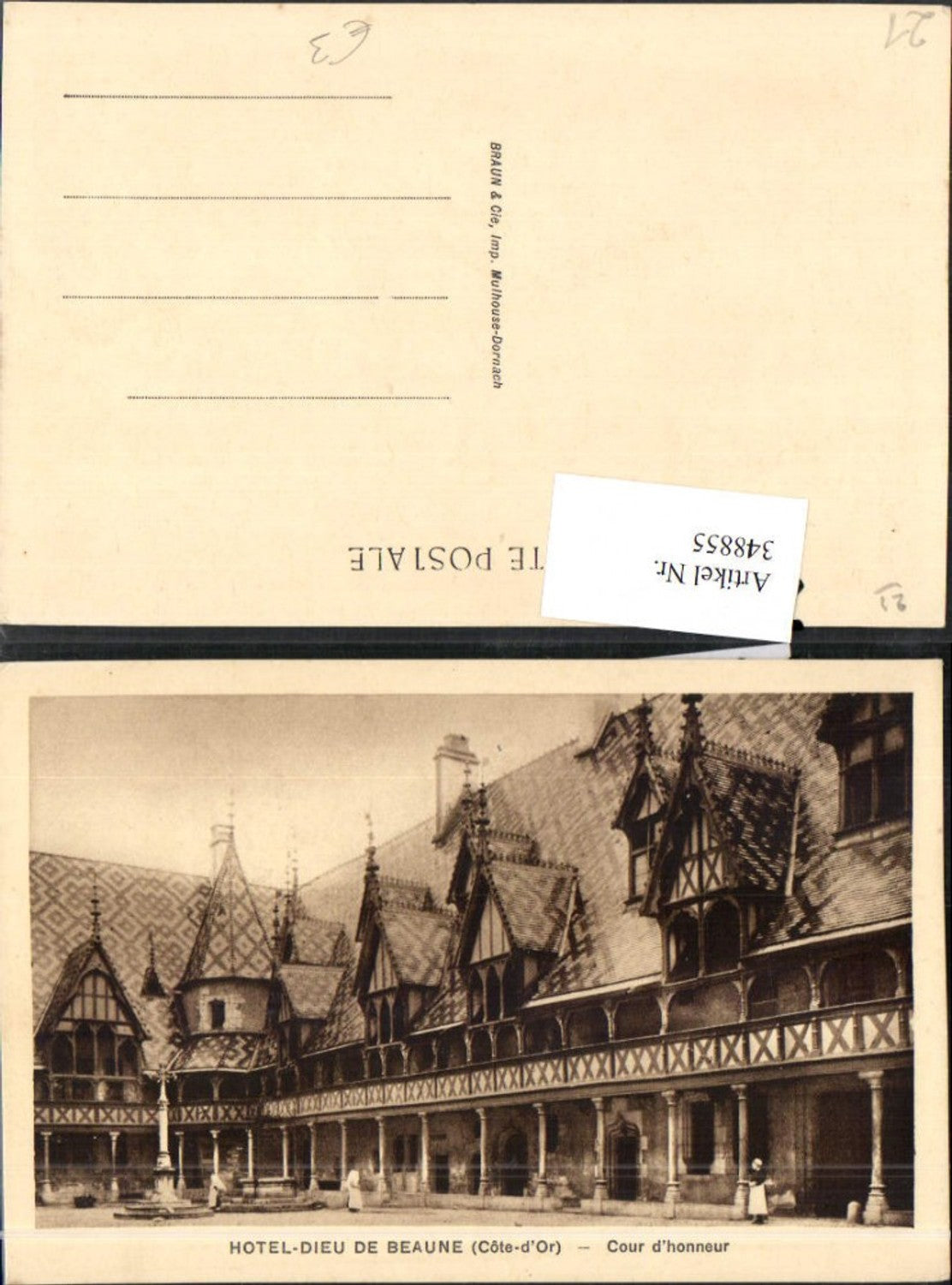 348855,Burgund Cote-Or Hotel Dieu de Beaune Cour d'honneur