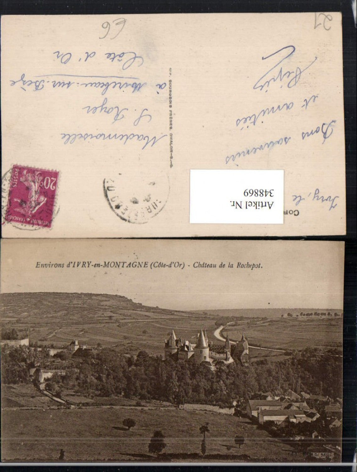 348869,Burgund Cote-Or Ivry-en-Montagne Chateau de la Rochepot Schloss
