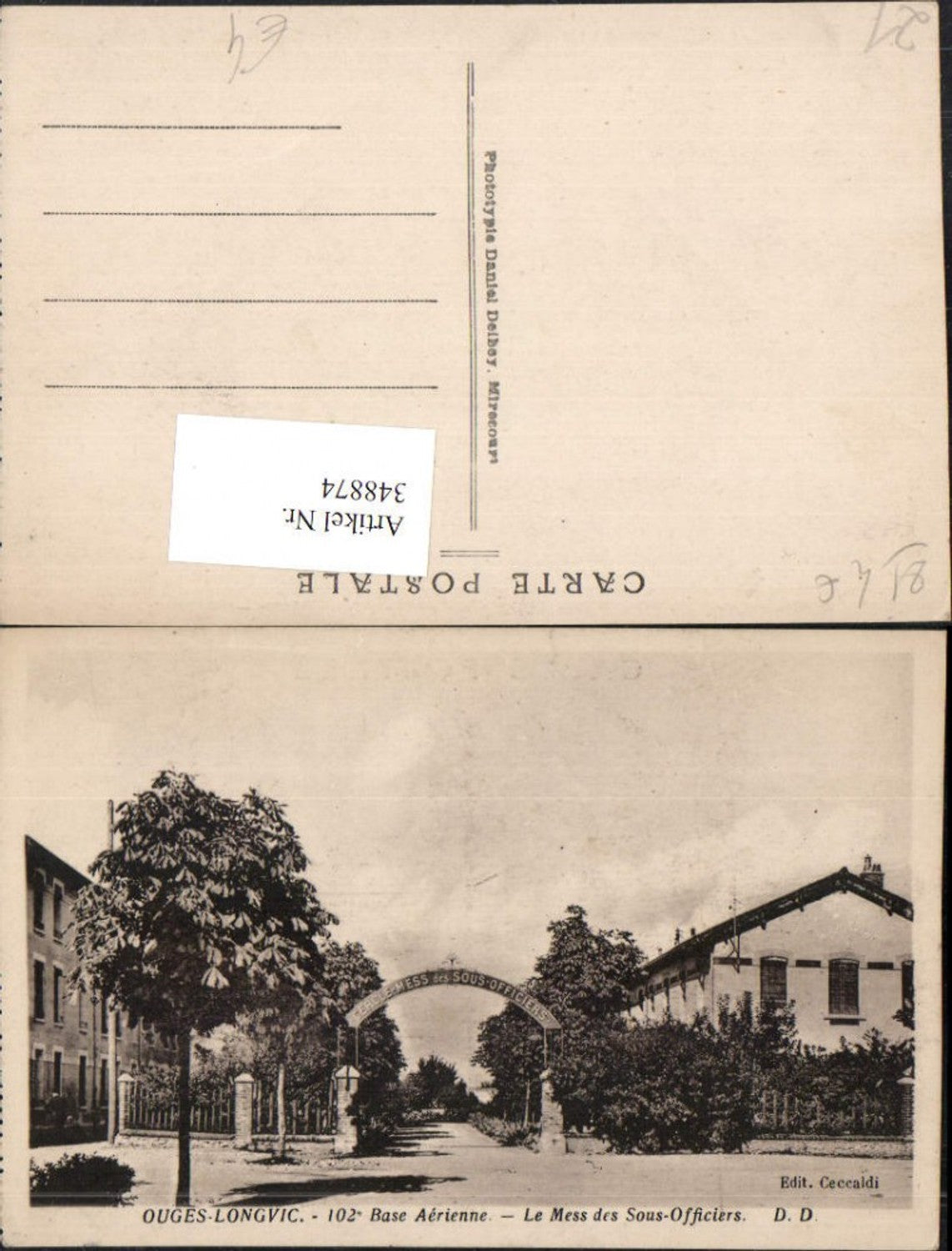 348874,Burgund Cote-Or Ouges-Longvic Base Aerienne Le Mess des Sous-Officiers