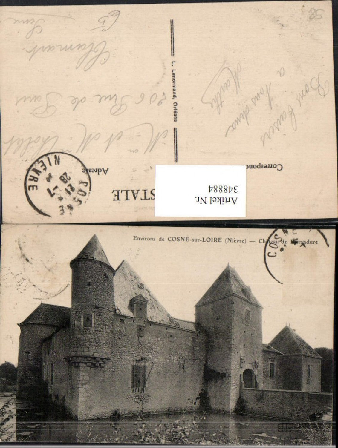 348884,Burgund Nievre Cosne-sur-Loire Chateau de Burandure Schloss