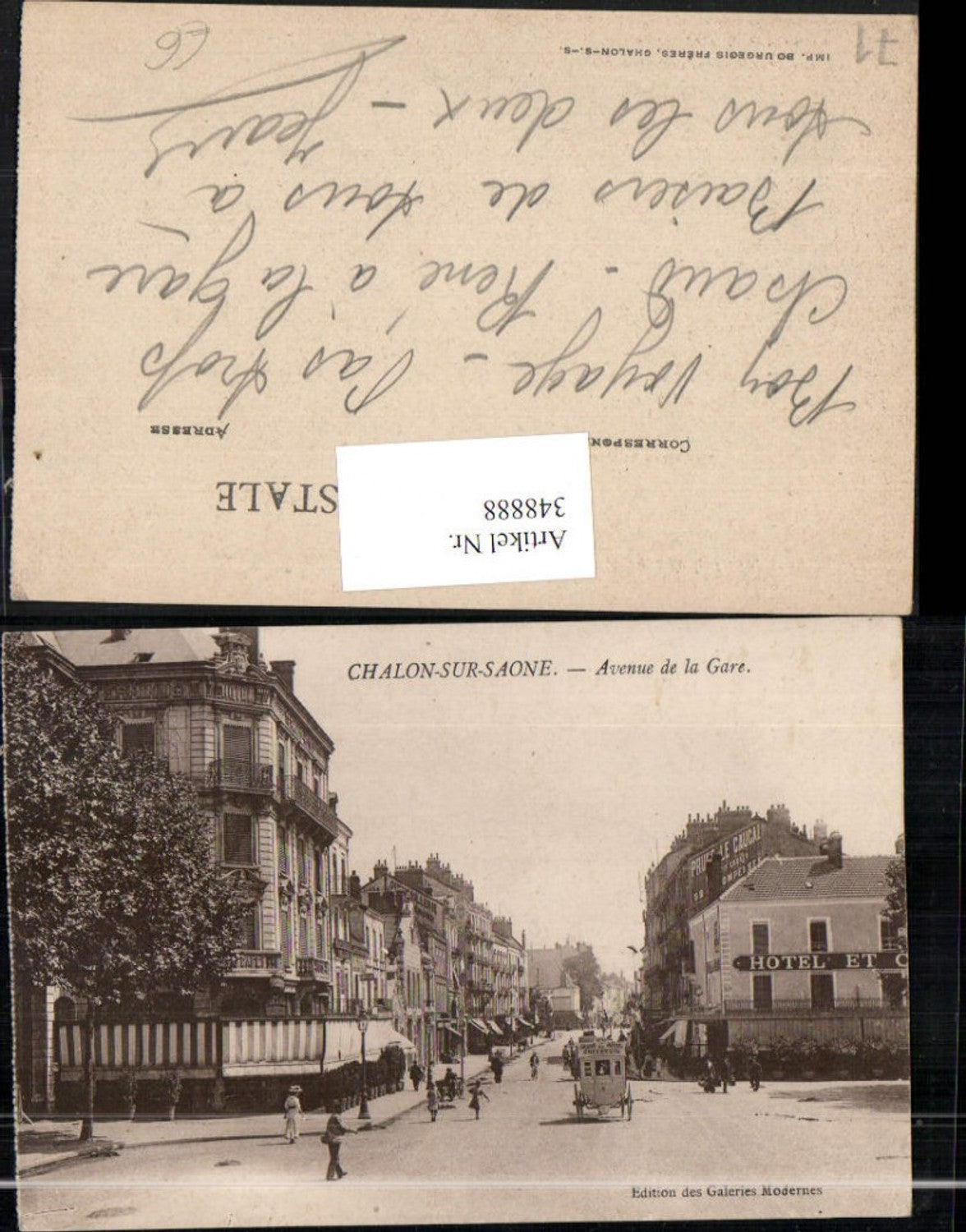 348888,Burgund Saone-et-Loire Chalon-sur-Saone Avenue de la Gare Straßenansicht