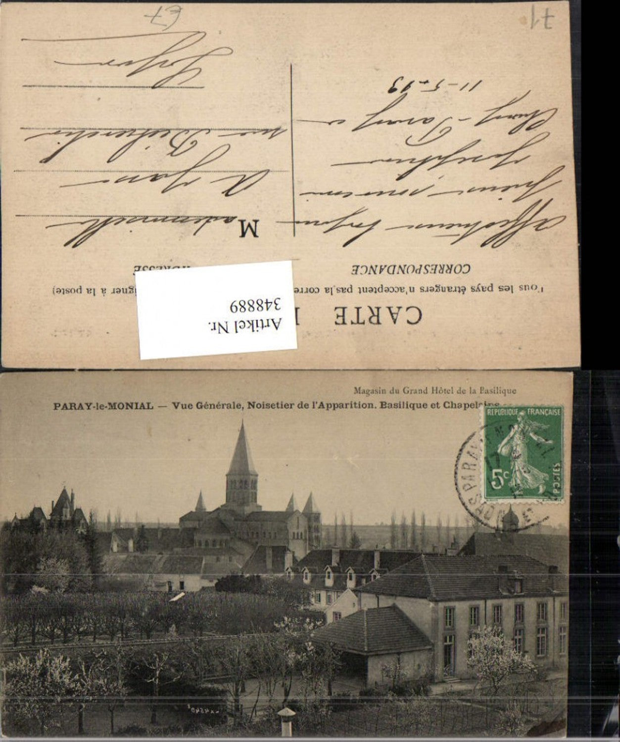 348889,Burgund Saone-et-Loire Paray-le-Monial Vue Generalge Basilique Kirche
