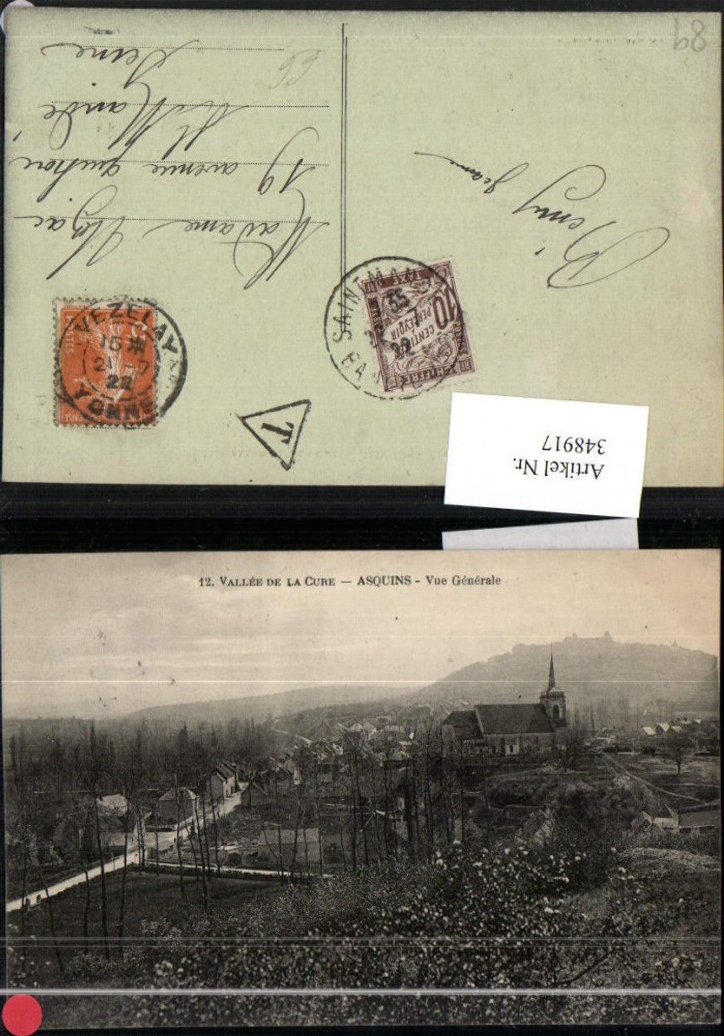 348917,Burgund Yonne Vallee de la Cure Asquins Vue Generale Totale