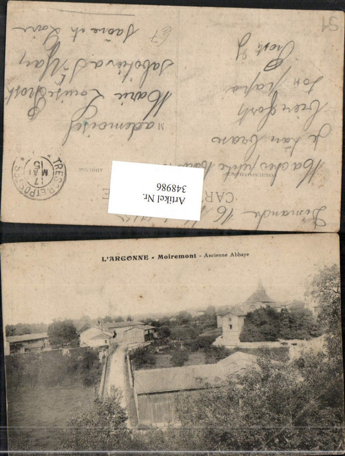 348986,Champagne-Ardenne Marne Moiremont Ancienne Abbaye Abtei