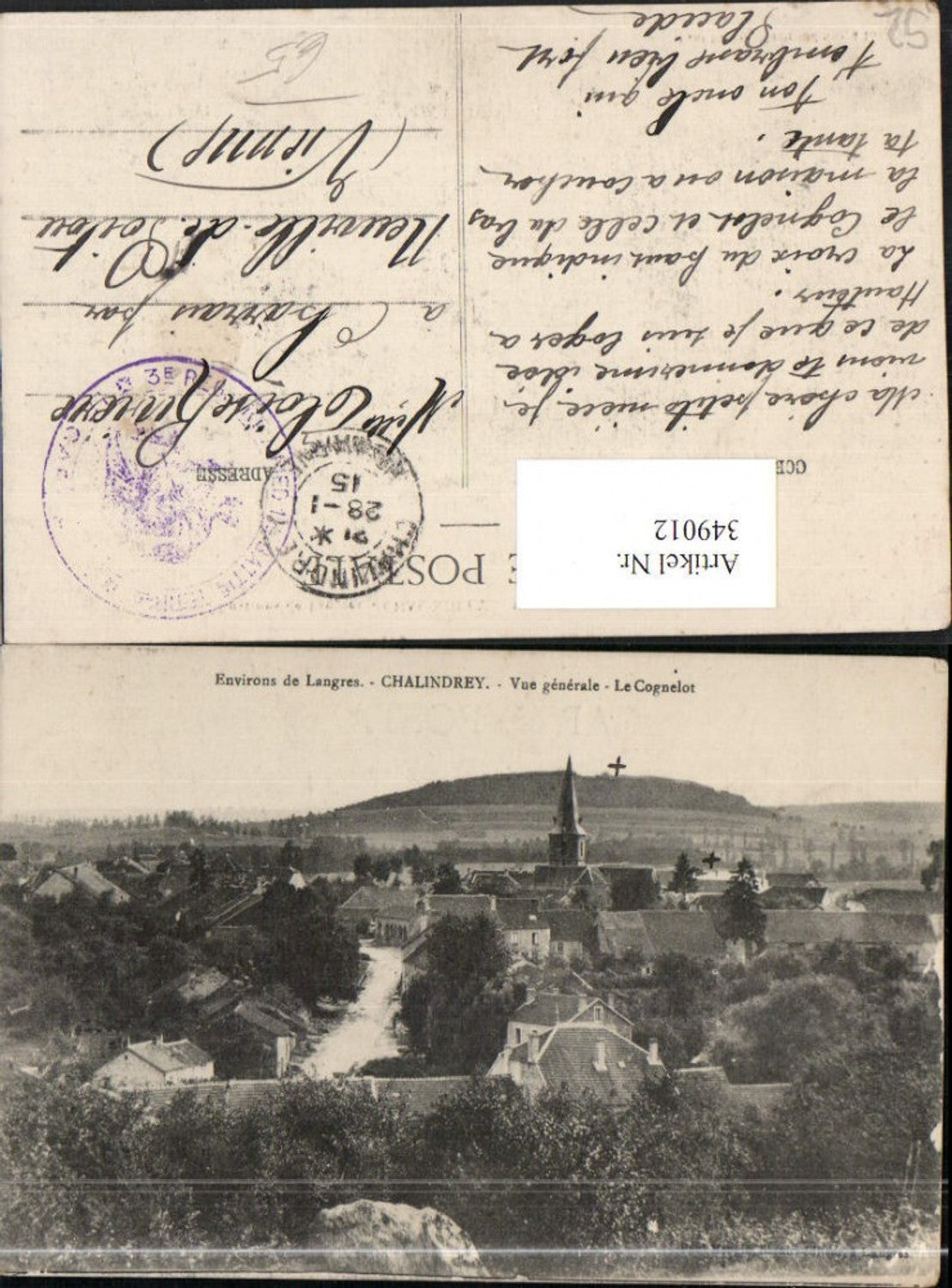 349012,Champagne-Ardenne Haute-Marne Langres Chalindrey Vue generale Le Cognelot Totale