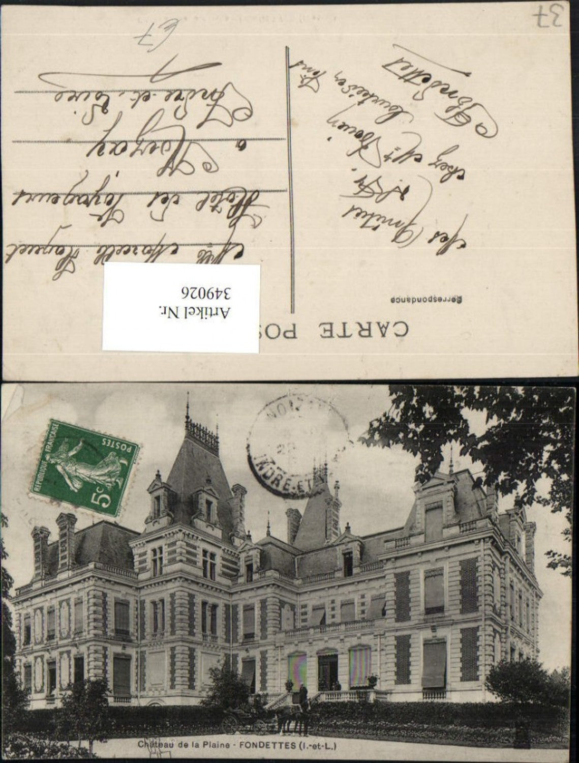 349026,Centre Indre-et-Loire Fondettes Chateau de la Plaine Schloss