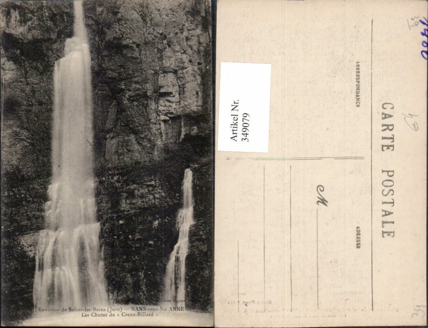 349079,Franche-Comte Jura Salins-les-Bains Nans-sous-Ste-Anne Les Chutes Creux-Billard waterfall