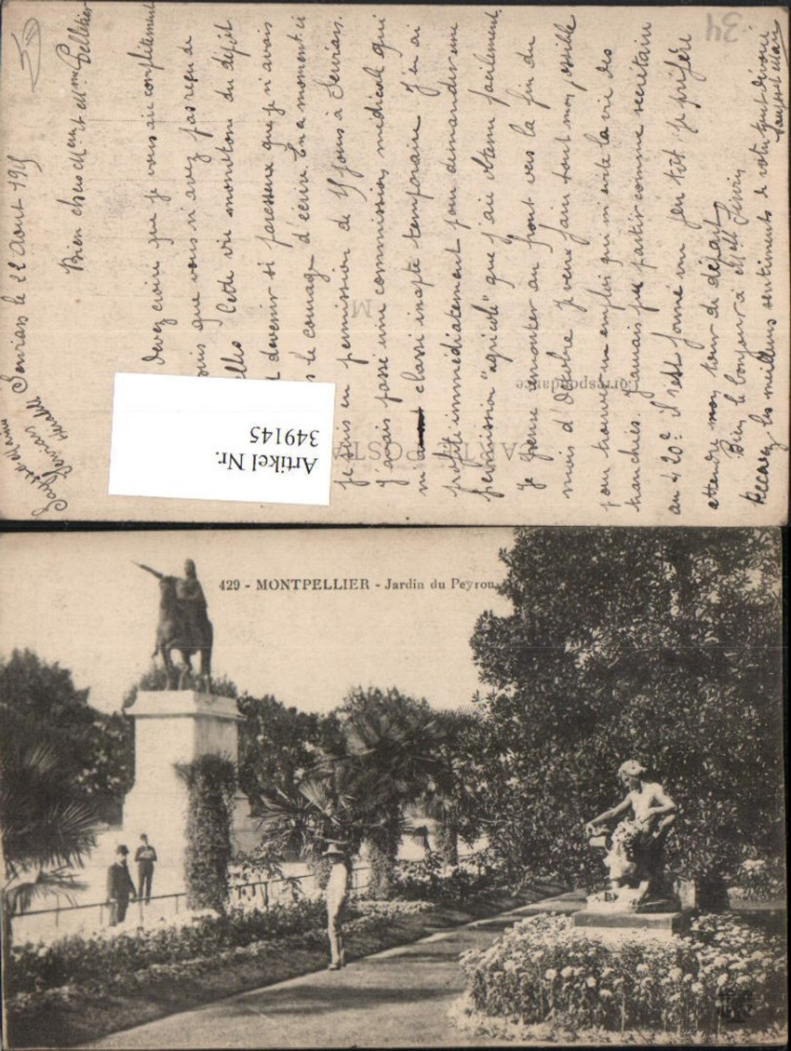 349145,Languedoc-Roussillon Herault Montpellier Jardin du Peyrou Denkmal