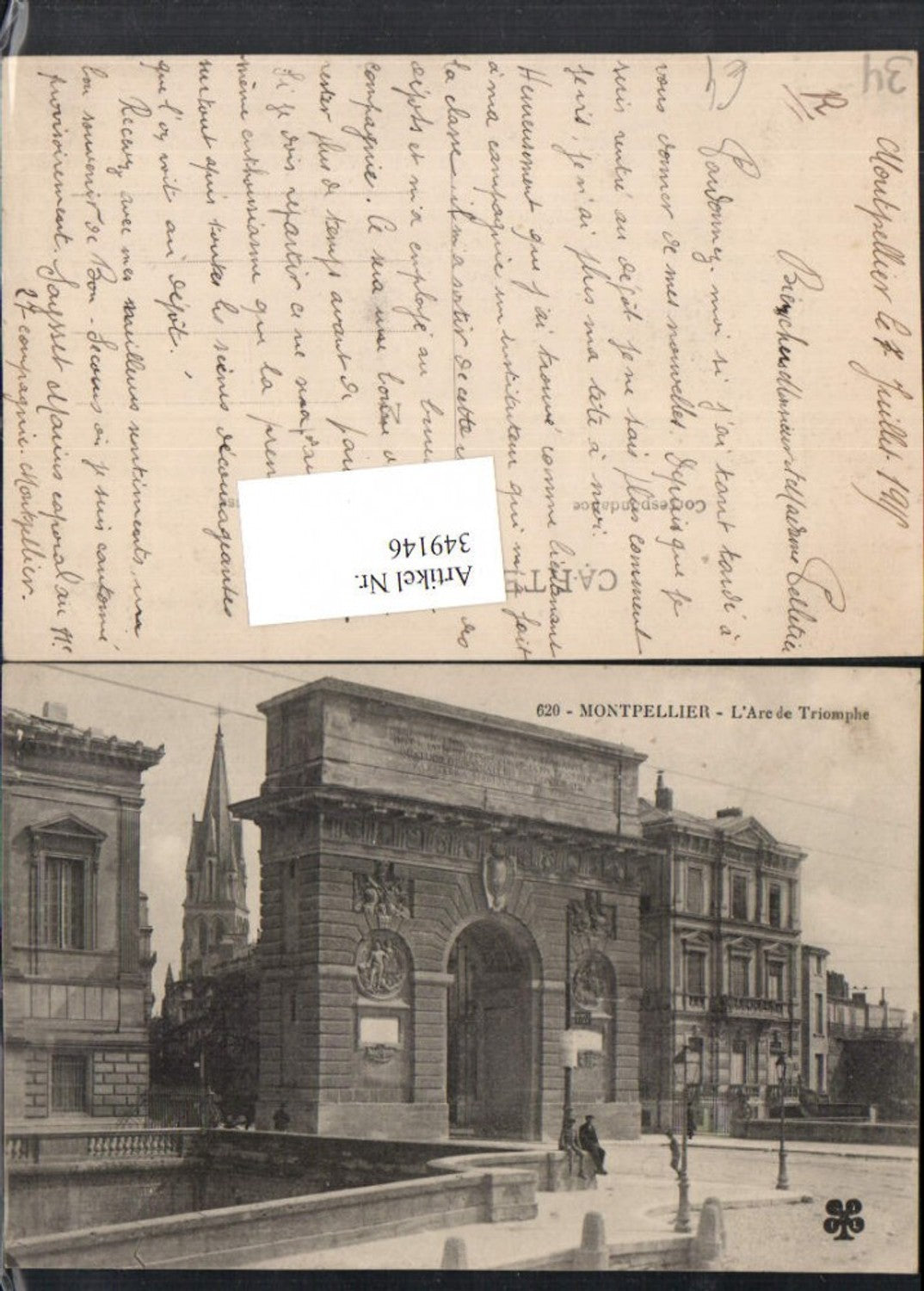 349146,Languedoc-Roussillon Herault Montpellier L'Arc de Triomphe triumphal arch