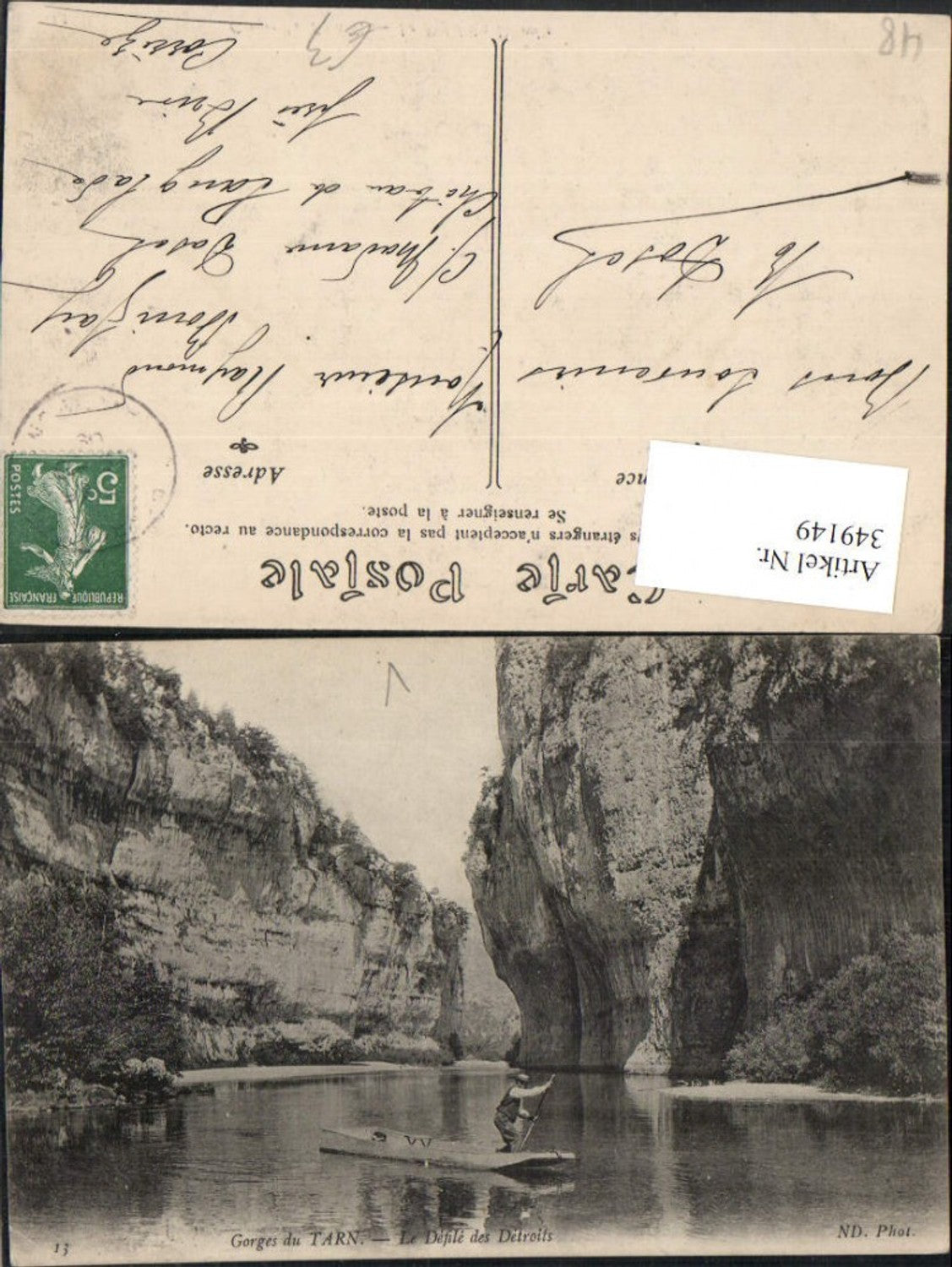 349149,Languedoc-Roussillon Lozere Gorges du Tarn Le Defile des Detroits Zille