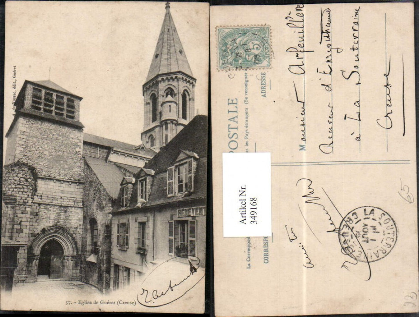 349168,Limousin Creuse Eglise de Gueret Church