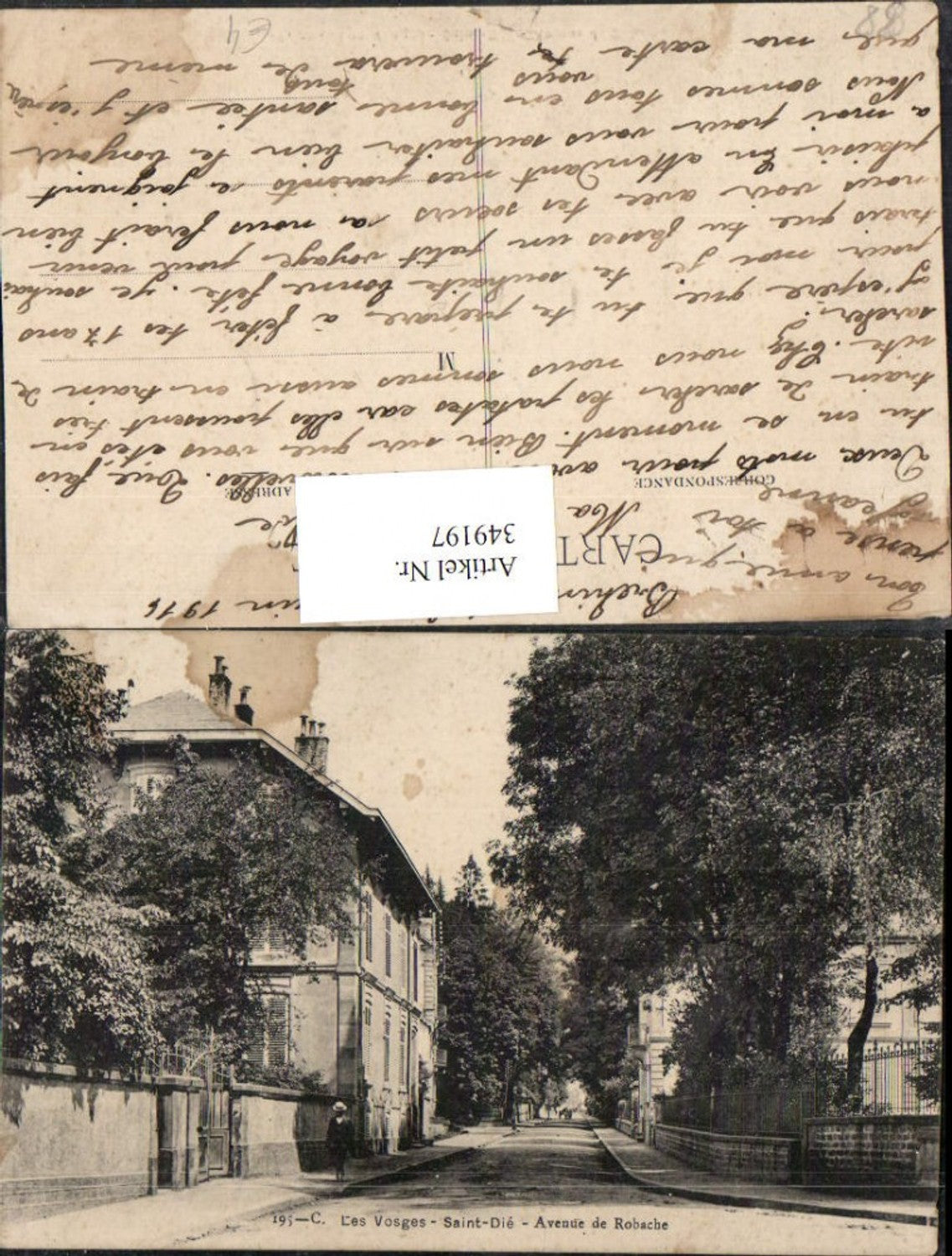 349197,Lothringen Saint-Die Avenue de Robache Straßenansicht
