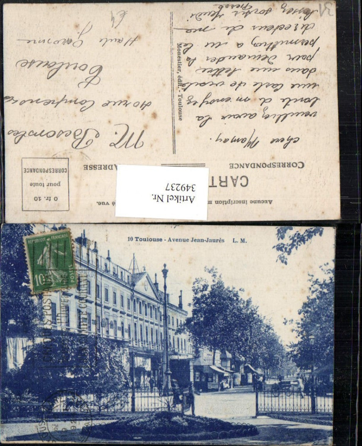 349237,Midi-Pyrenees Haute-Garonne Toulouse Avenue Jean-Jaures Straßenansicht