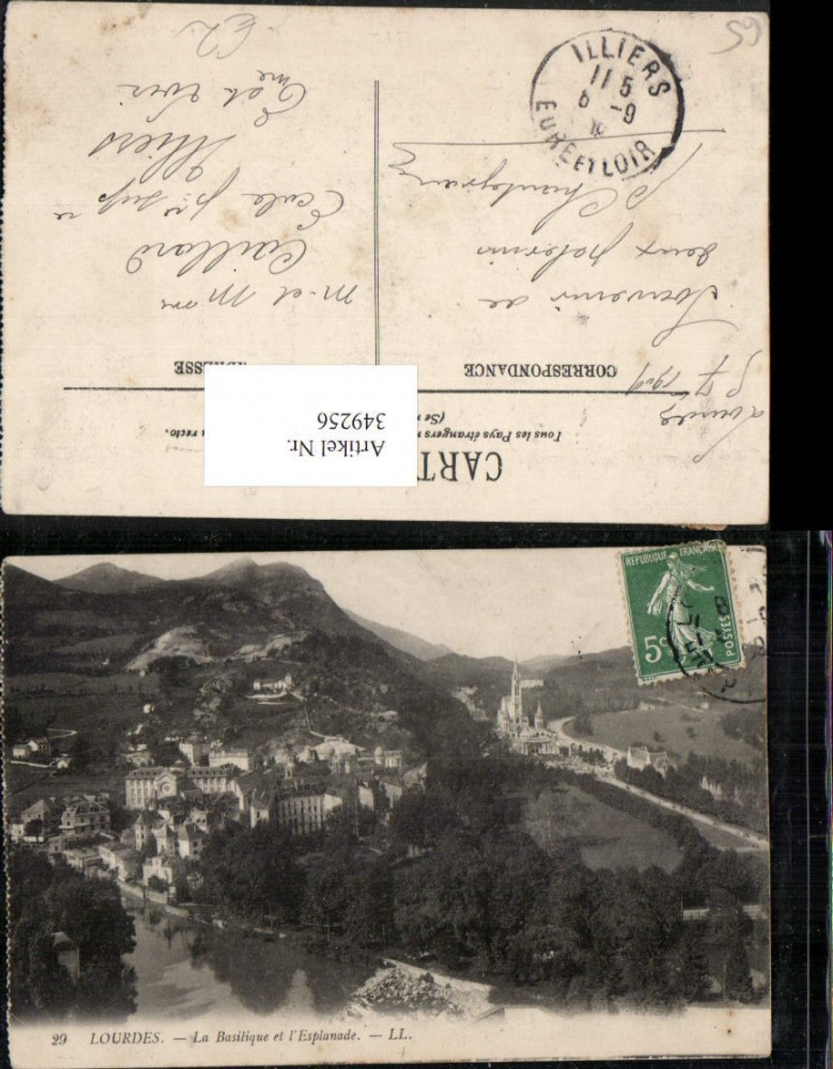 349256,Midi-Pyrenees Hautes-Pyrenees Lourdes La Basilique et l'Esplanade Totale