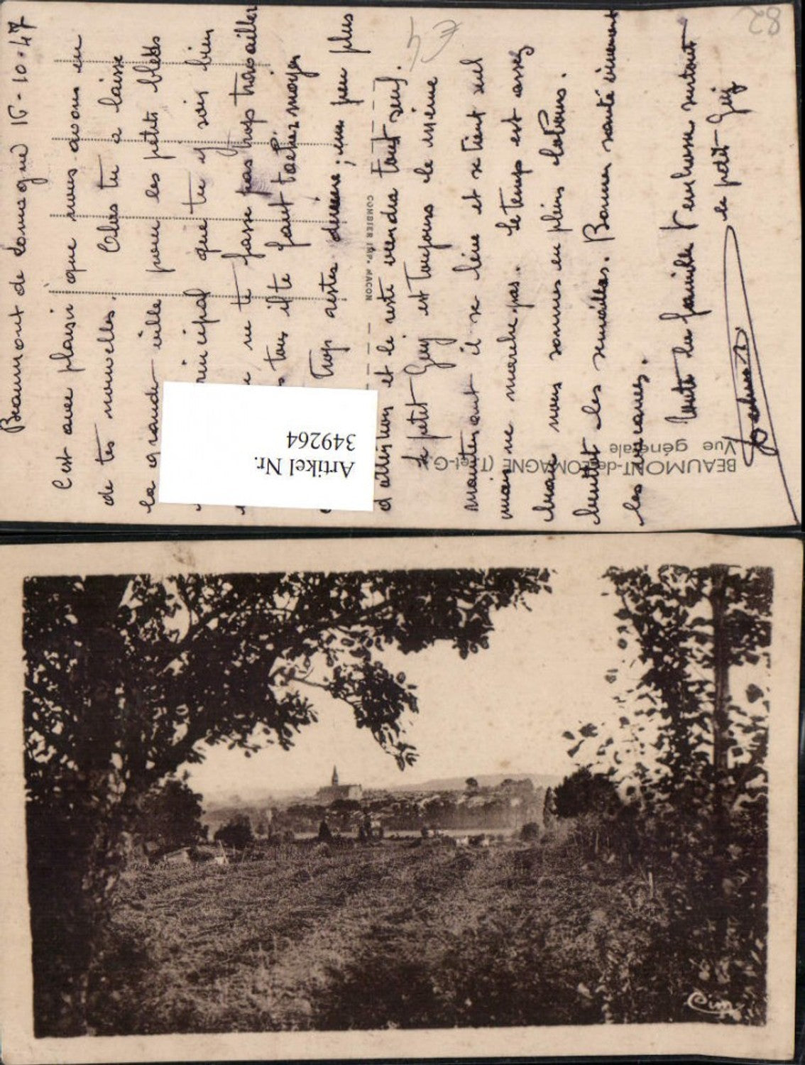 349264,Midi-Pyrenees Tarn-et-Garonne Beaumont-de-Lomagne Vue generale Teilansicht
