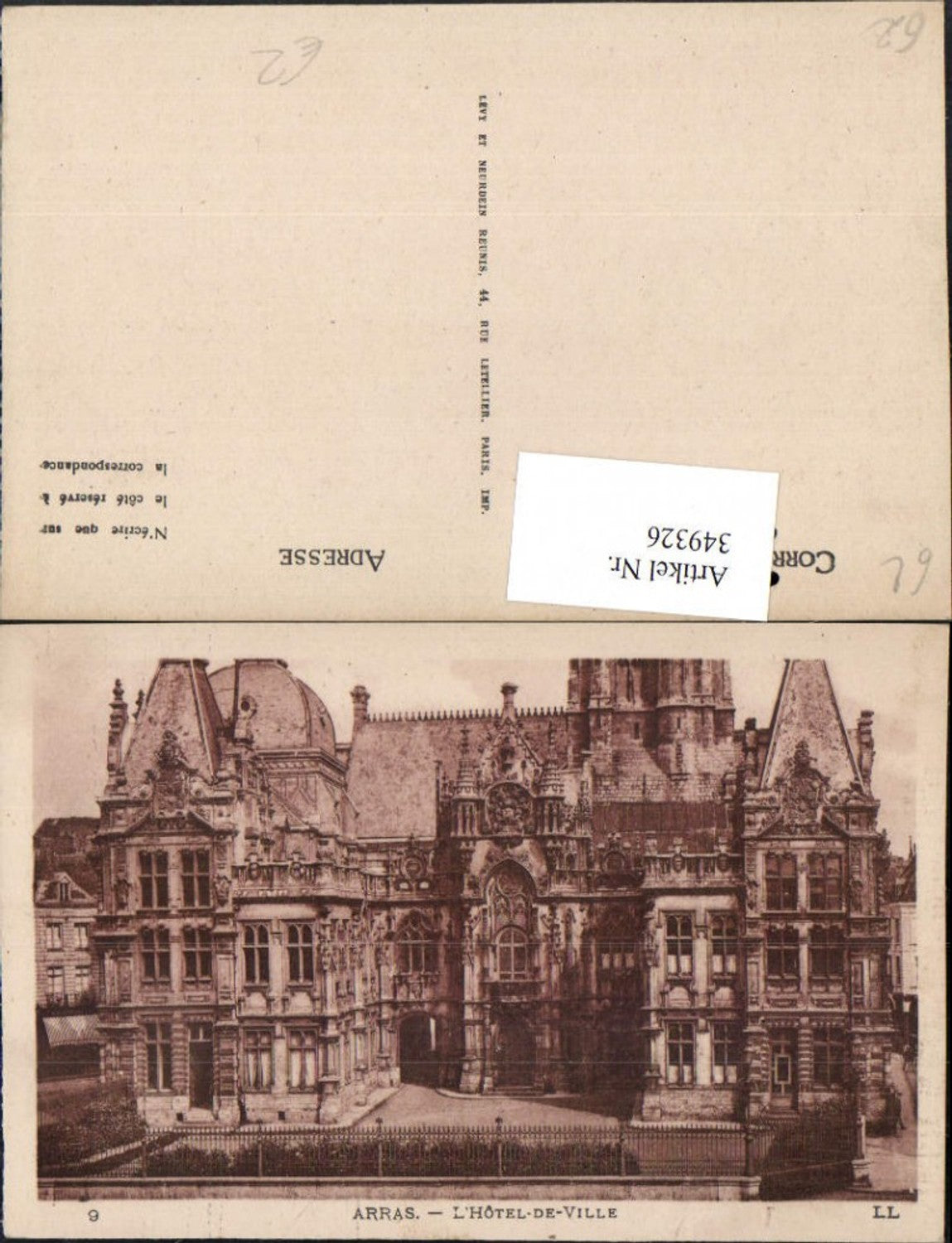 349326,Nord-Pas-de-Calais Pas-de-Calais Arras L'Hotel de Ville Rathaus
