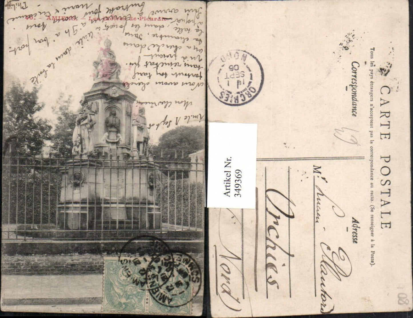 349369,Picardie Somme Amiens Les Gloires de Picardie Monument