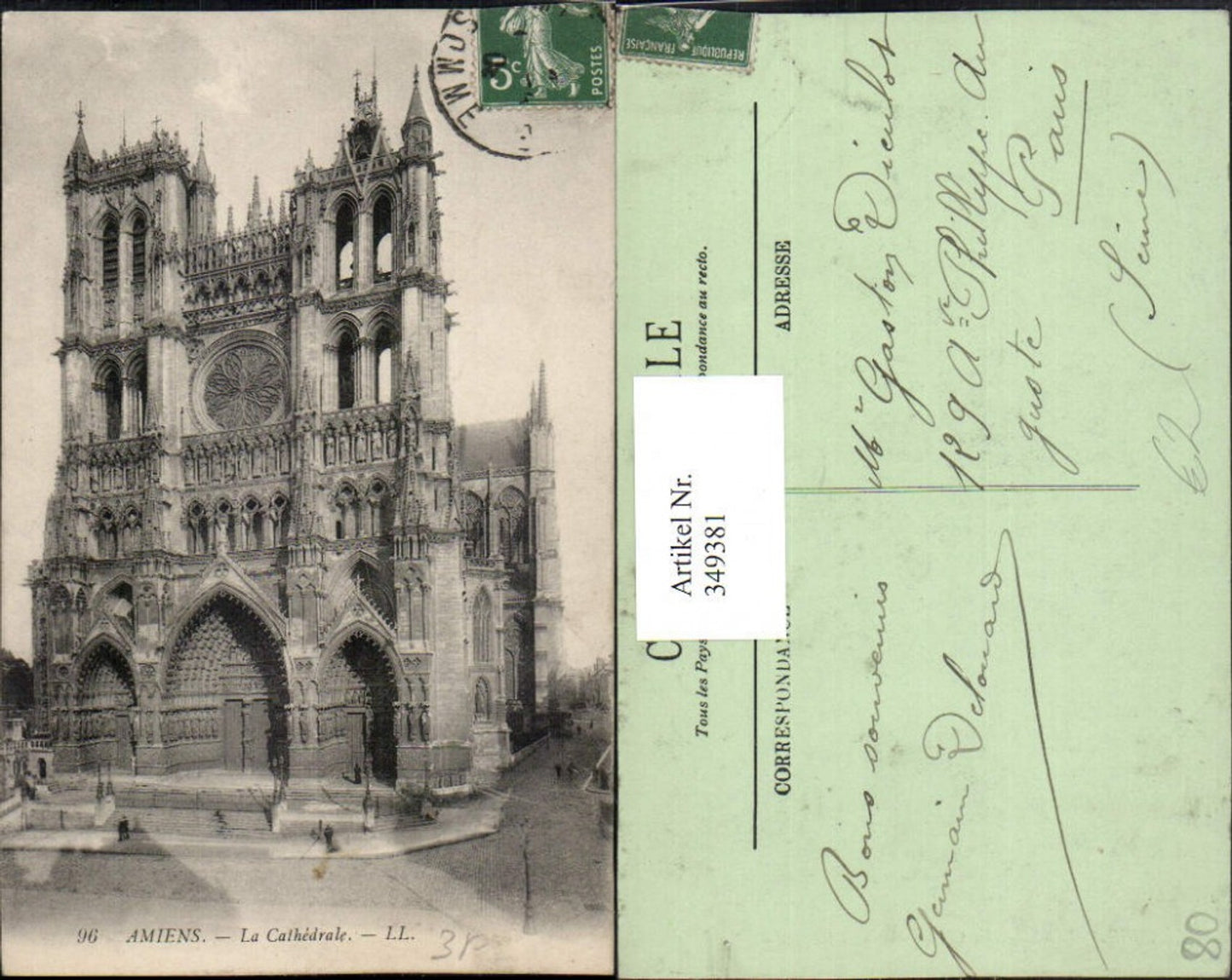 349381,Picardie Somme Amiens La Cathedrale Kirche
